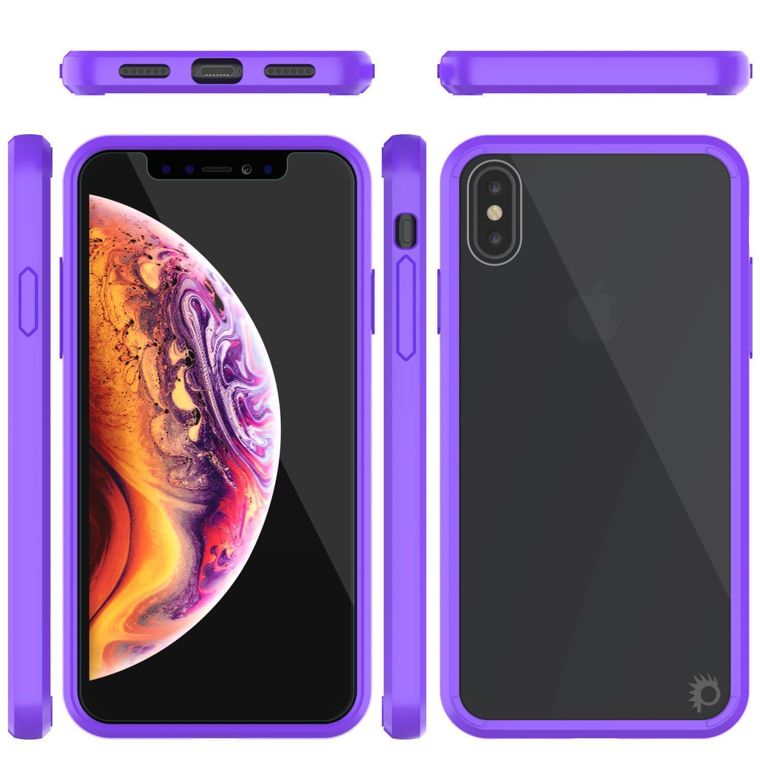 Capinha de Armadura Apple iPhone XS Punkcase Série Lucid-2.0 de Encaixe Compacto [Roxa]
