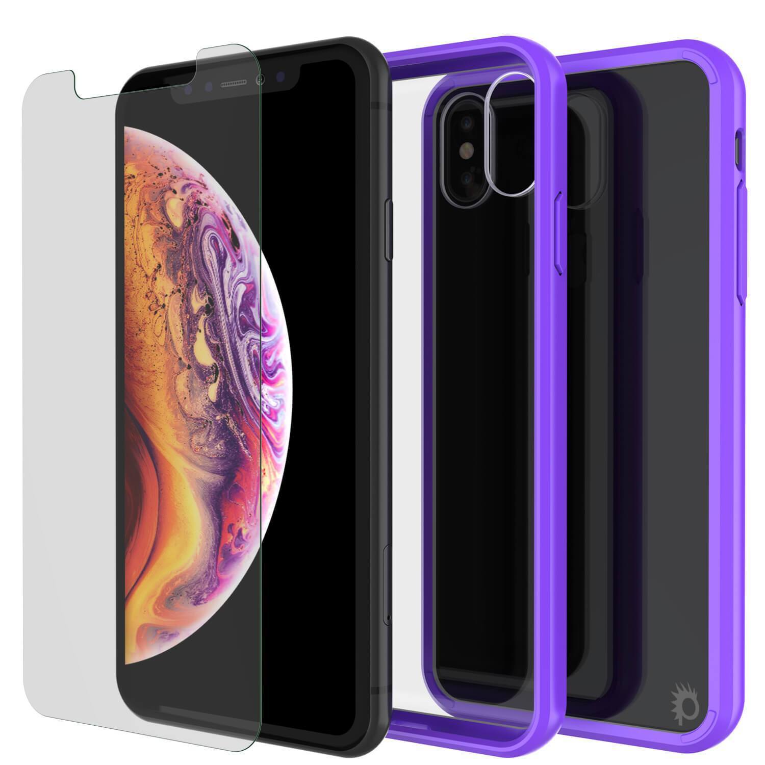 Capinha de Armadura Apple iPhone XS Punkcase Série Lucid-2.0 de Encaixe Compacto [Roxa]