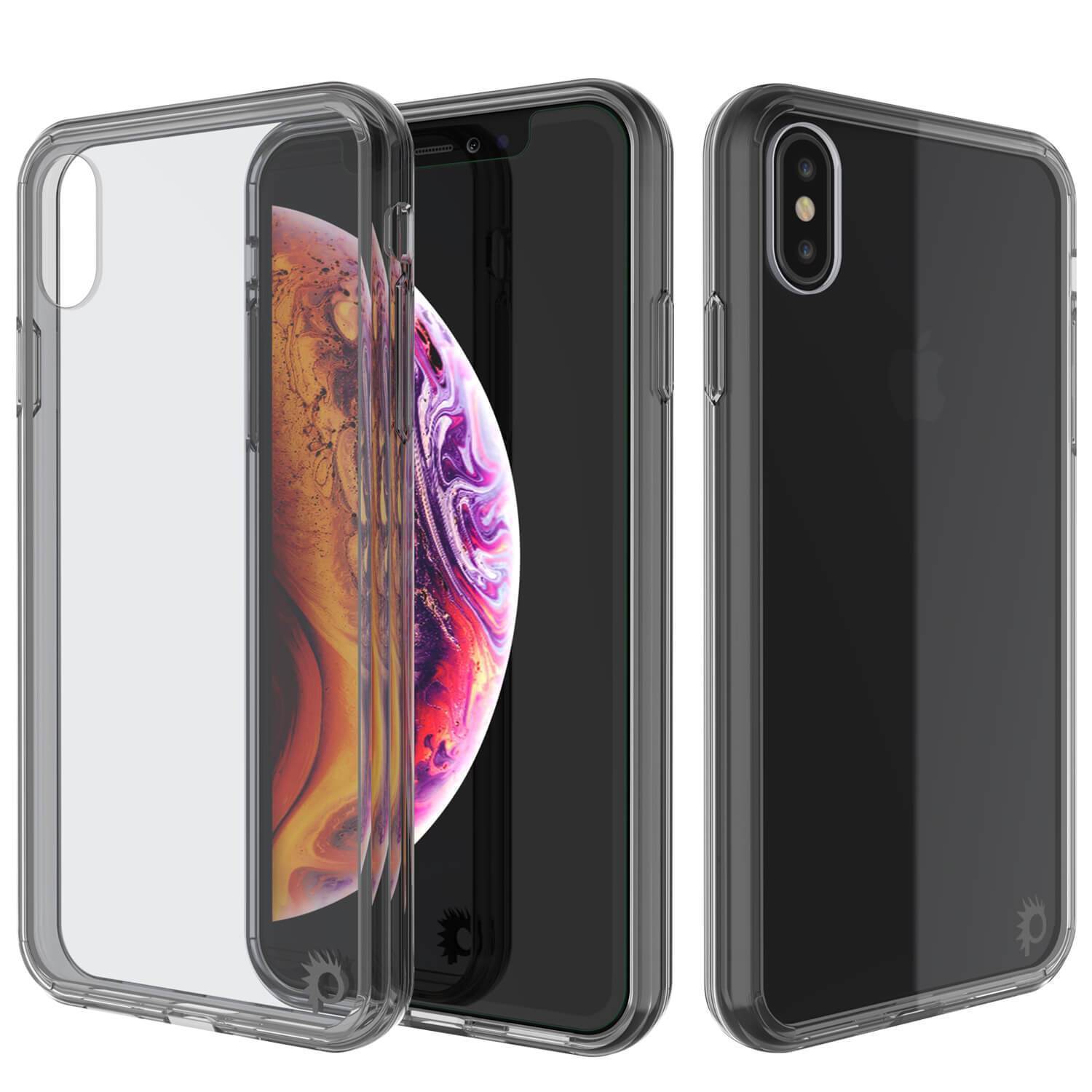 Capinha de Armadura Apple iPhone XS Punkcase Série Lucid-2.0 de Encaixe Compacto [Cristal Preto]
