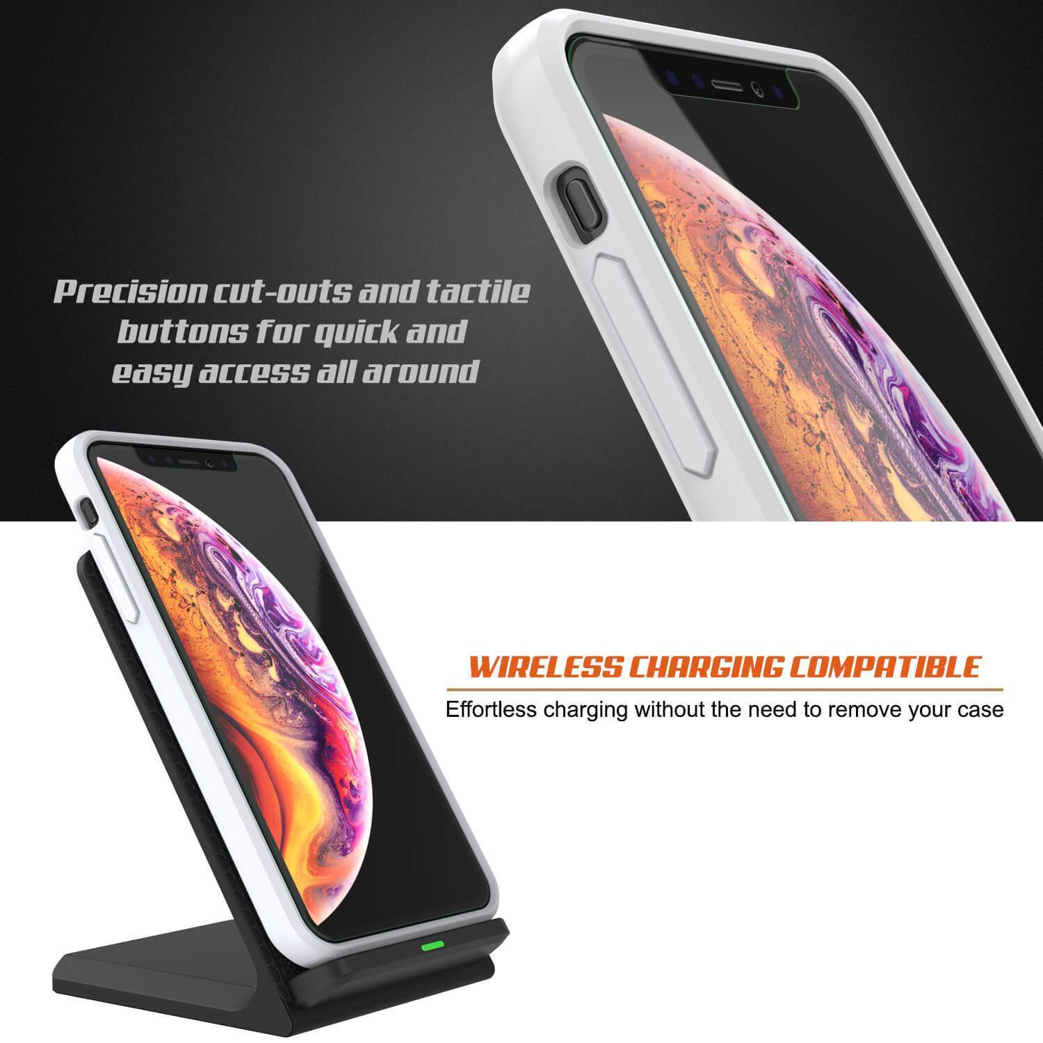 Capinha de Armadura Apple iPhone XS Punkcase Série Lucid-2.0 de Encaixe Compacto [Branco]