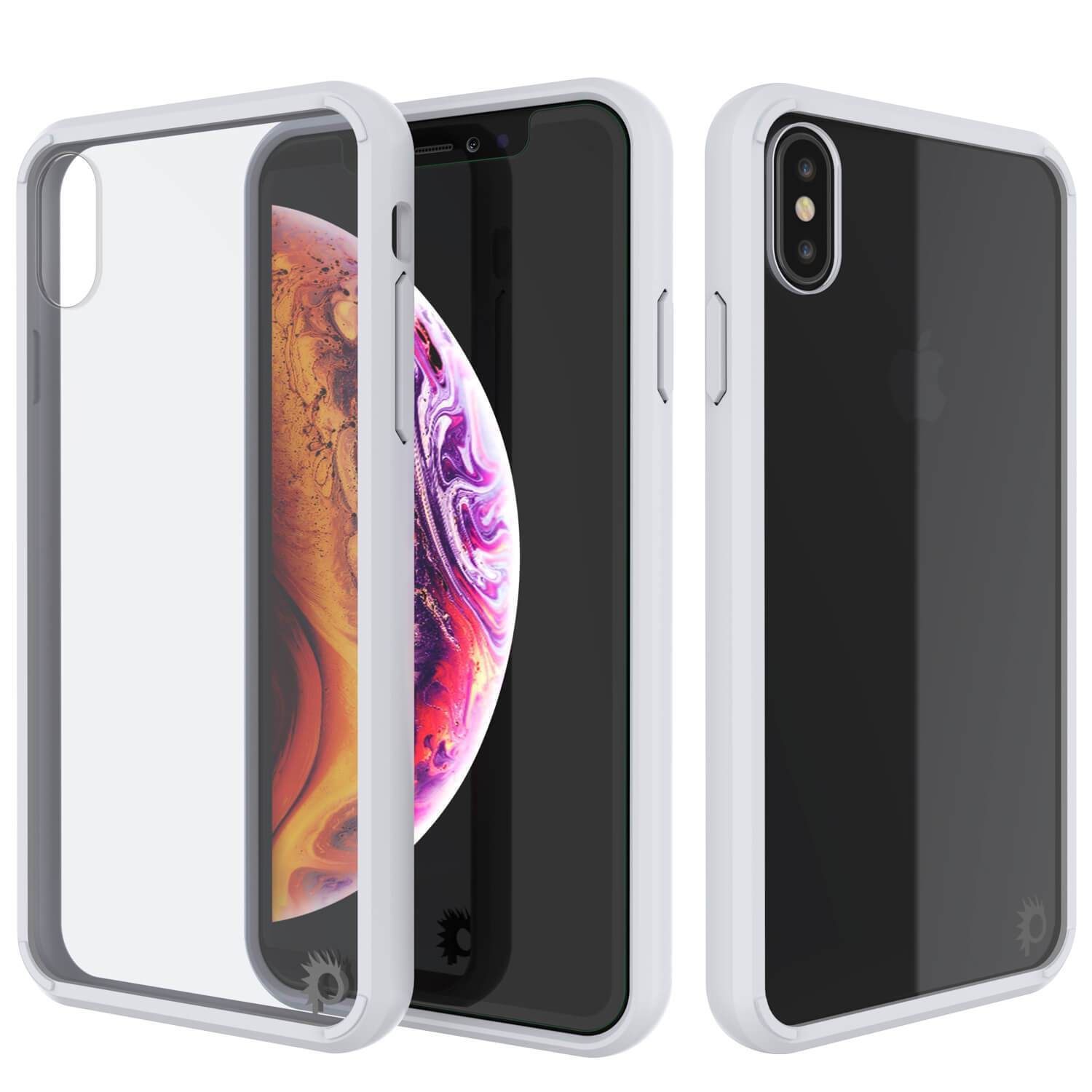 Capinha de Armadura Apple iPhone XS Punkcase Série Lucid-2.0 de Encaixe Compacto [Branco]