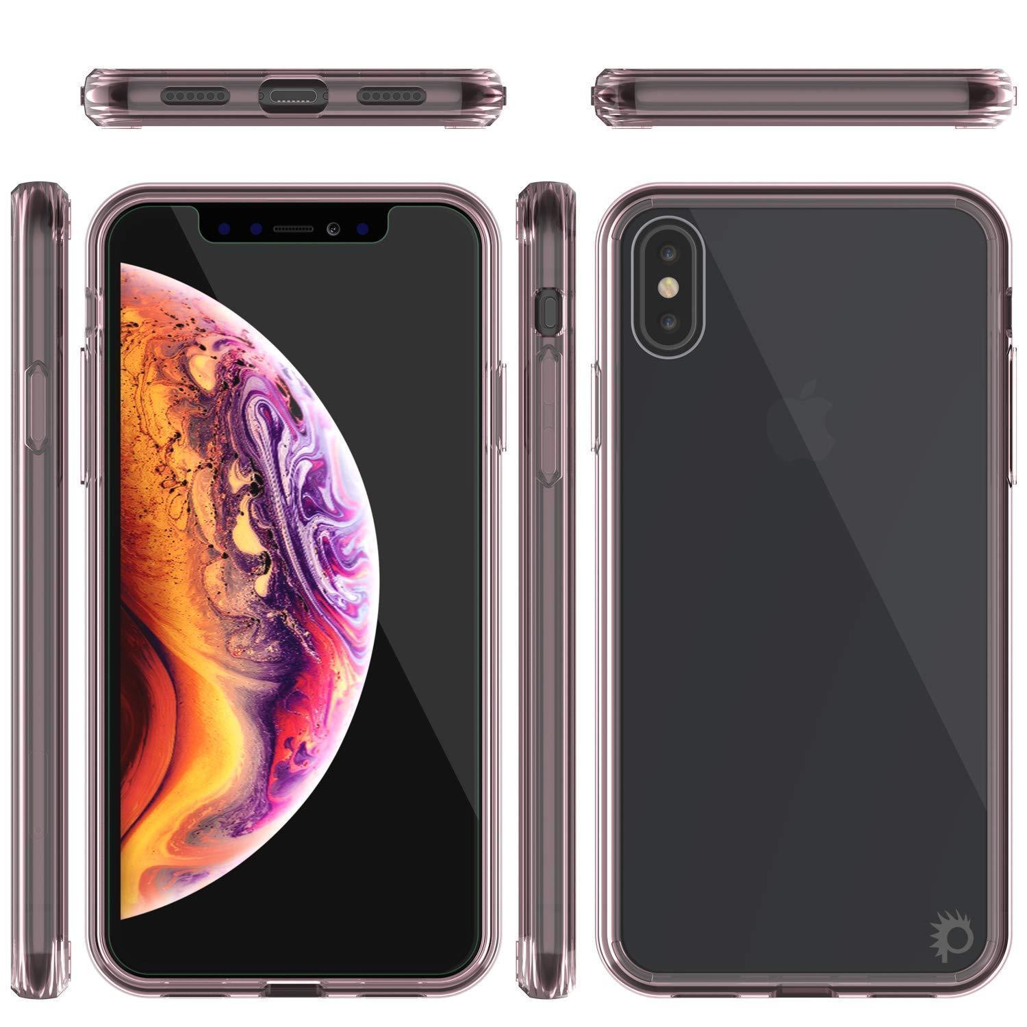 Capinha de Armadura Apple iPhone XS Punkcase Série Lucid-2.0 de Encaixe Compacto [Cristal Rosa]