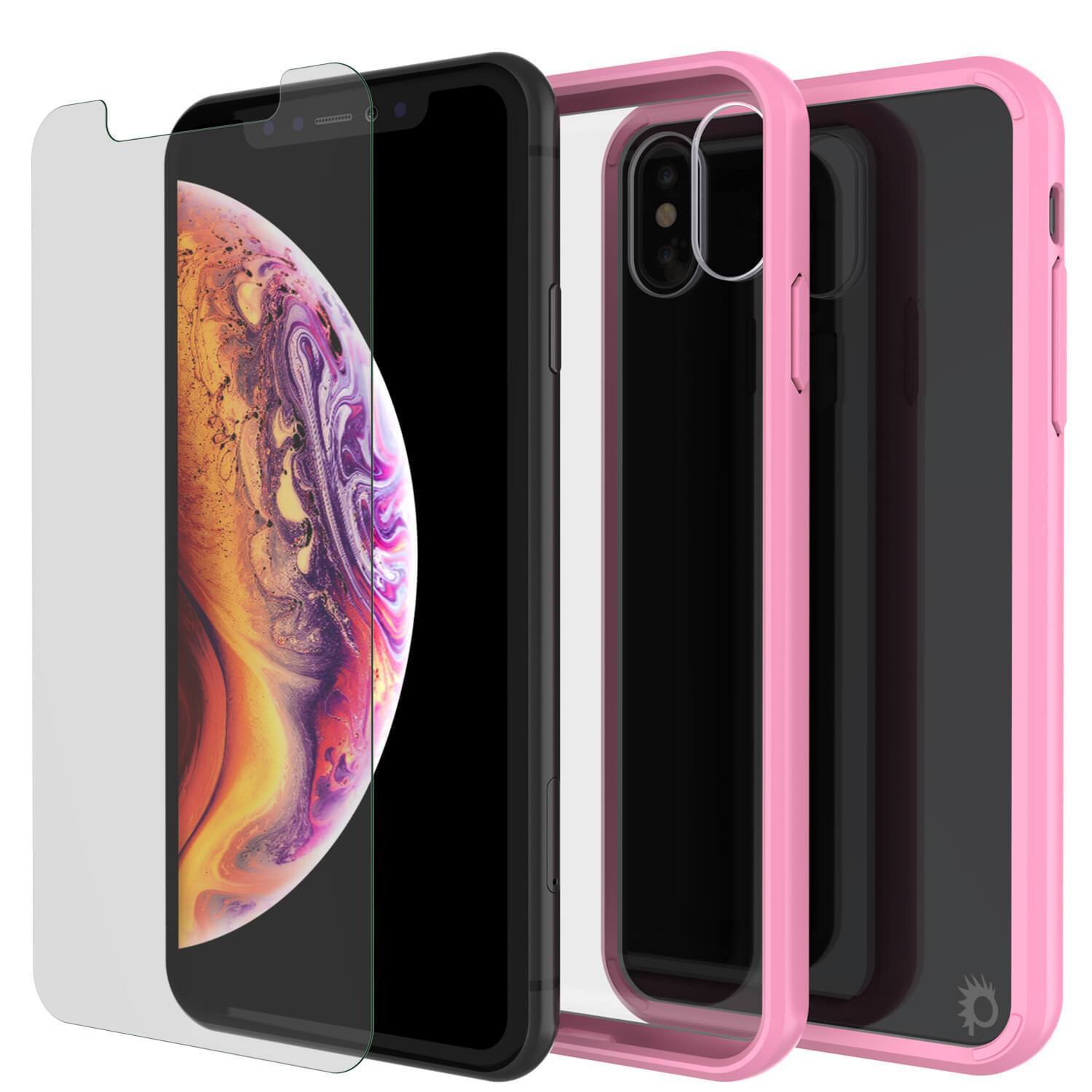 Capinha de Armadura Apple iPhone XS Punkcase Série Lucid-2.0 de Encaixe Compacto [Rosa]
