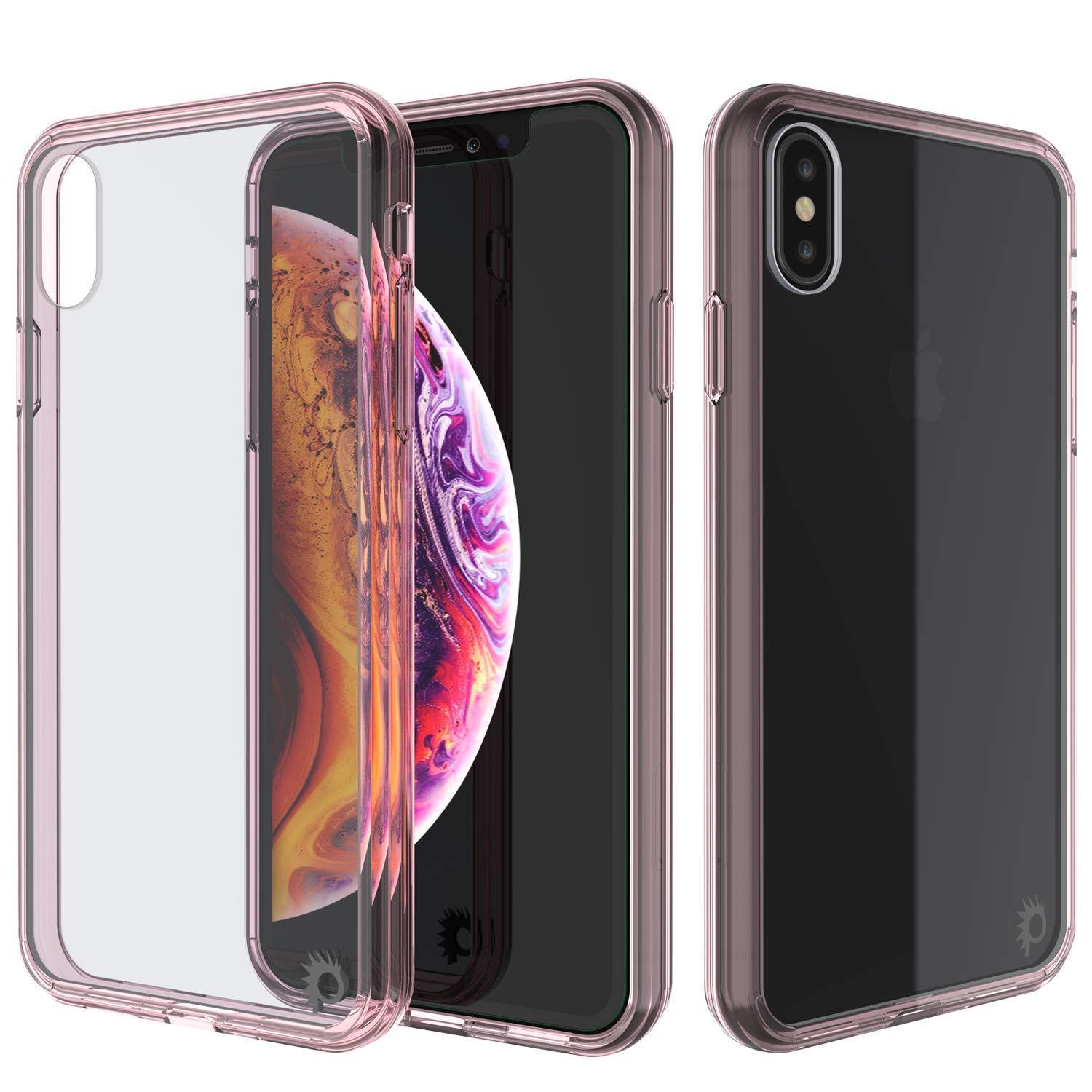 Capinha de Armadura Apple iPhone XS Punkcase Série Lucid-2.0 de Encaixe Compacto [Cristal Rosa]
