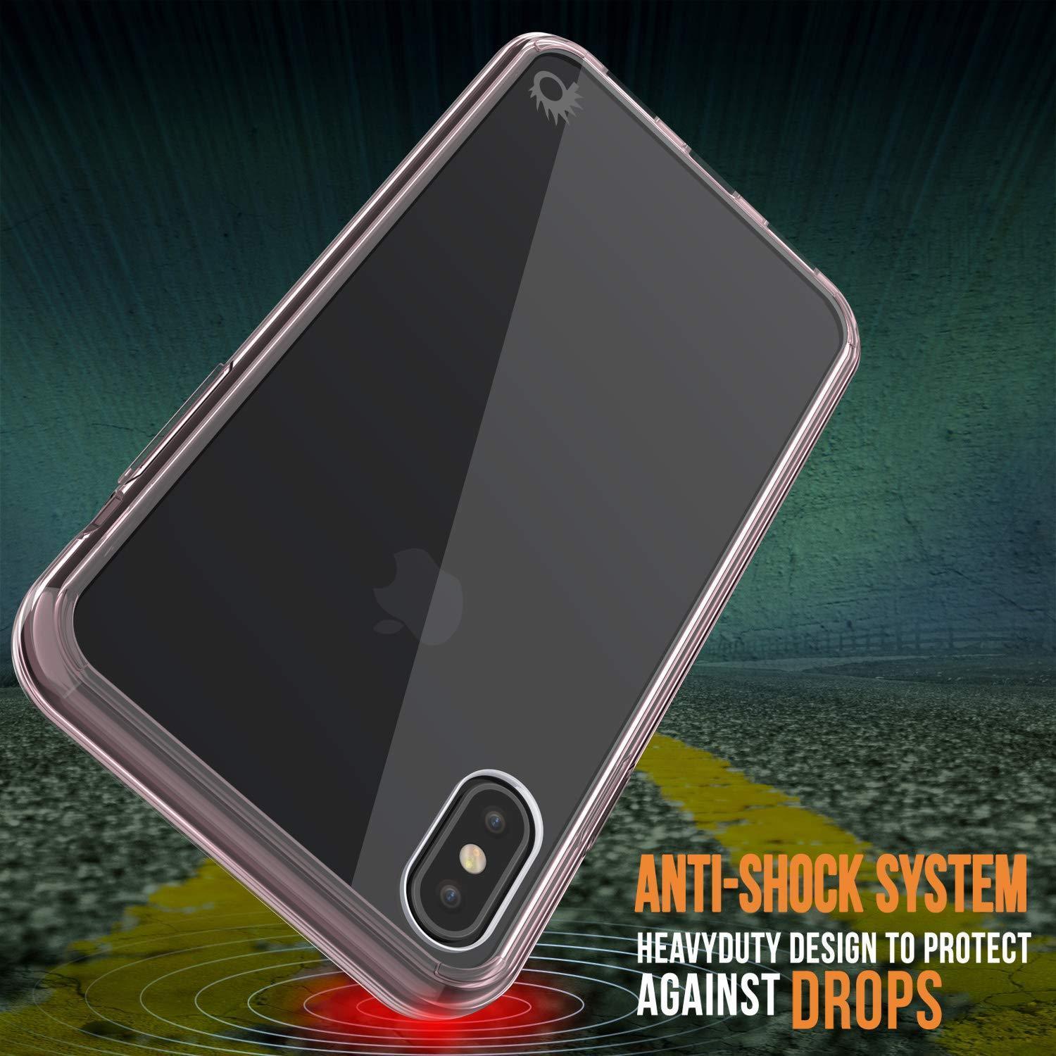 Capinha de Armadura Apple iPhone XS Punkcase Série Lucid-2.0 de Encaixe Compacto [Cristal Rosa]