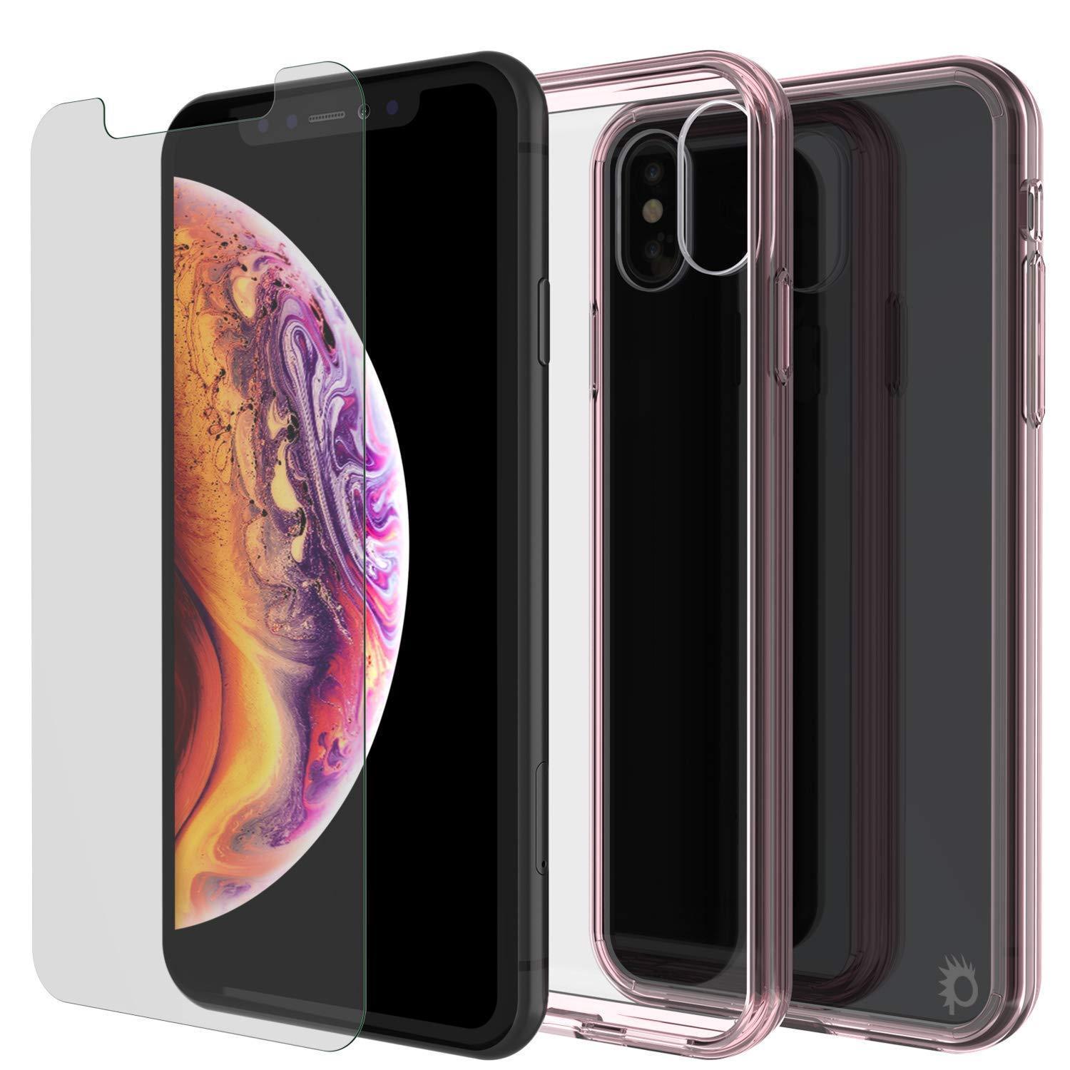 Capinha de Armadura Apple iPhone XS Punkcase Série Lucid-2.0 de Encaixe Compacto [Cristal Rosa]