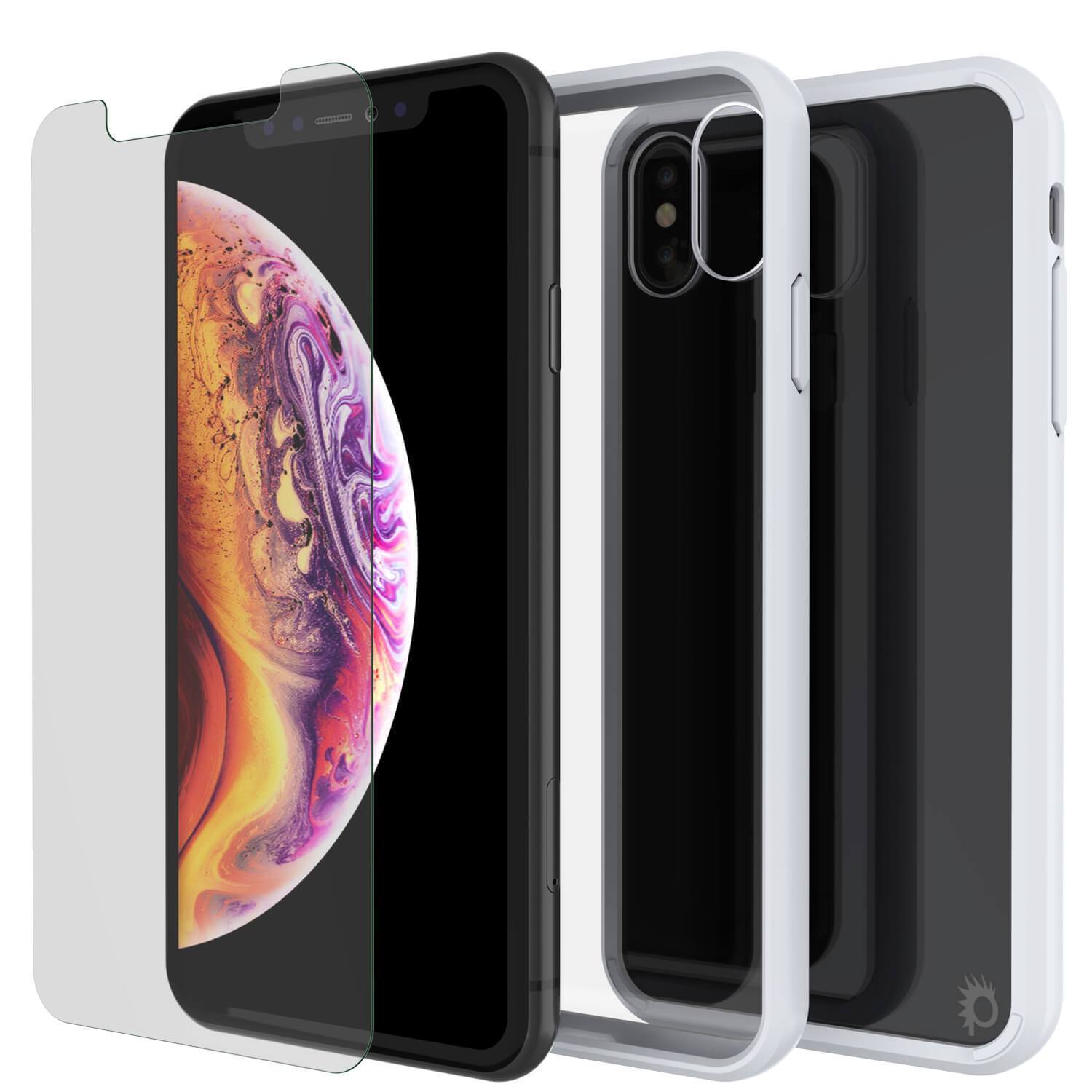 Capinha de Armadura Apple iPhone XS Punkcase Série Lucid-2.0 de Encaixe Compacto [Branco]