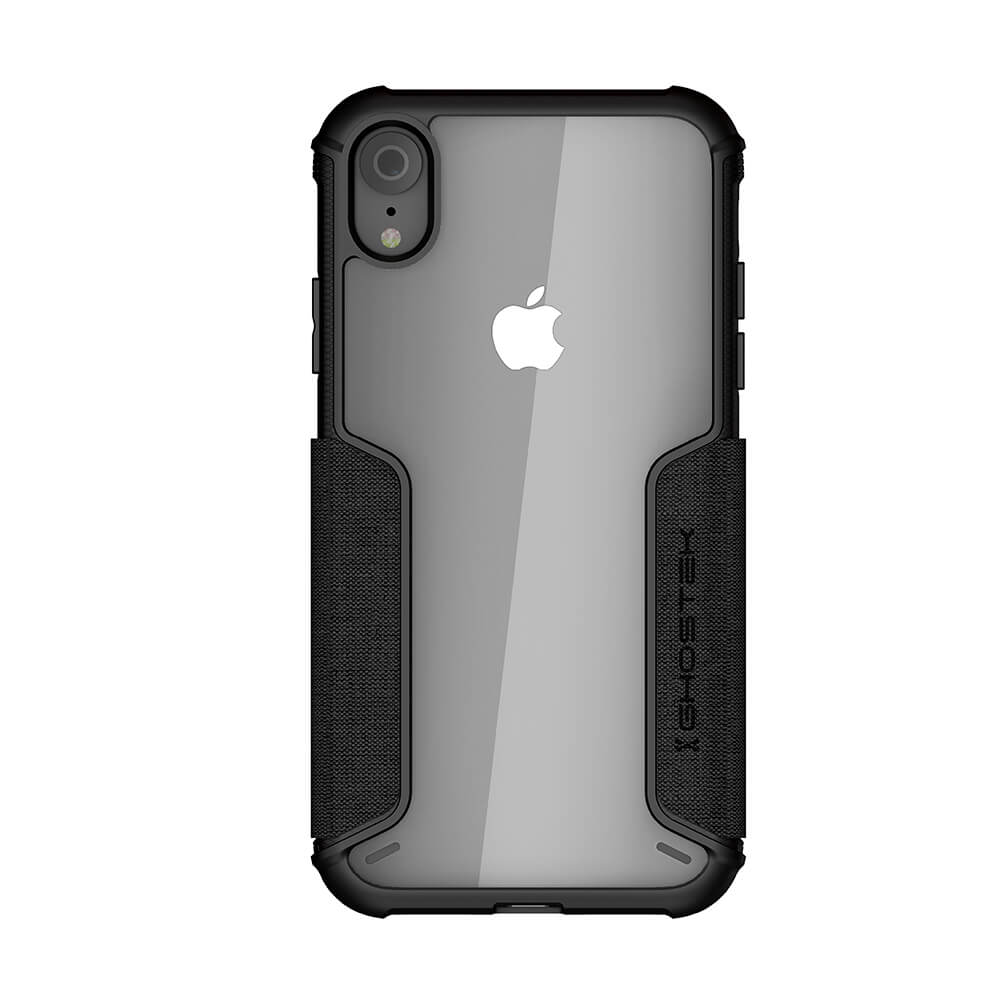 Capa para iPhone Xr, série Ghostek Exec 3 para iPhone Xr / iPhone Pro. Capa protetora de carteira [PRETO]