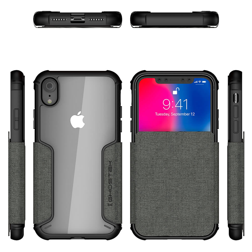 Capa para iPhone Xr, Série Ghostek Exec 3 para iPhone Xr / Capa protetora para iPhone Pro [CINZA]