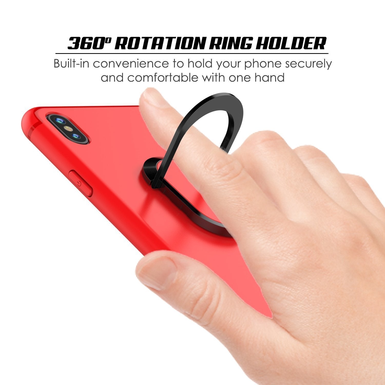 iPhone X Case, Punkcase Magnetix Protective TPU Cover W/ Kickstand, Tempered Glass Screen Protector [Red] 