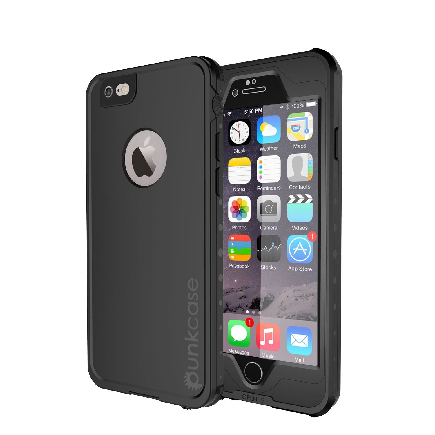 Capa à Prova d'Água para iPhone 6s/6, PunkCase StudStar Preto com Protetor de Tela Embutido | Garantia Vitalícia