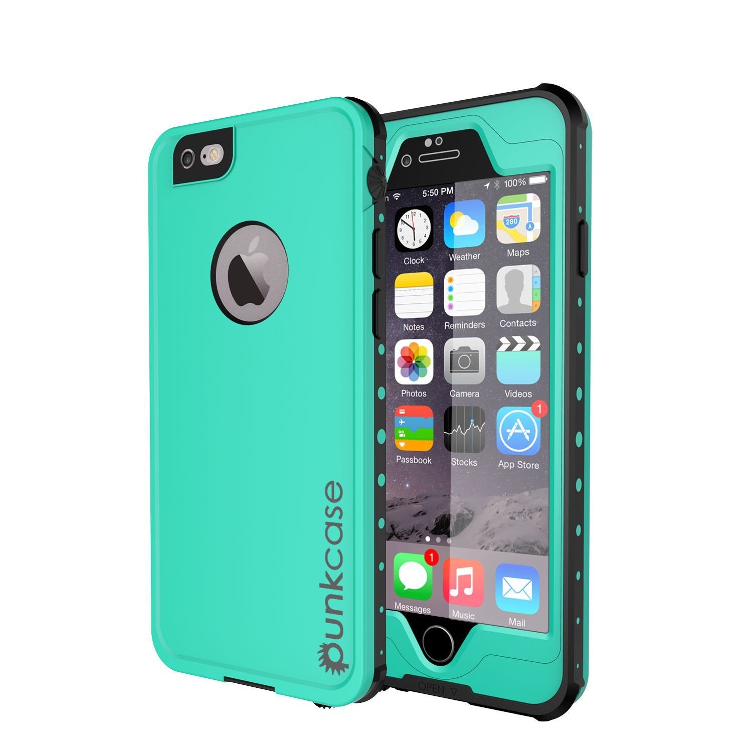 Capa à prova d'água para iPhone 6S+/6+ Plus, PUNKcase StudStar Teal com Protetor de Tela Integrado | Garantia