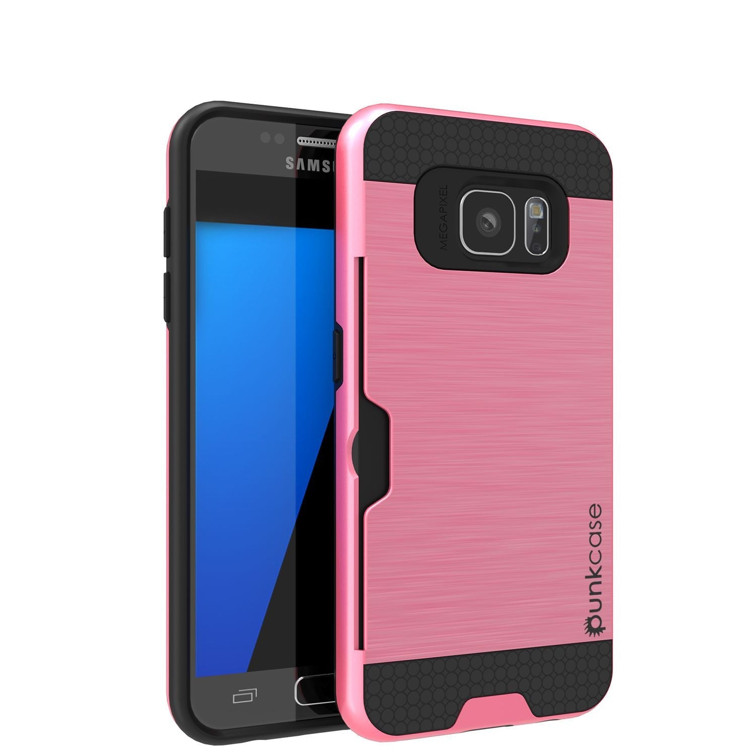 Capa para Galaxy S7 EDGE PunkCase SLOT da série Pink Slim Armor Soft Cover Case