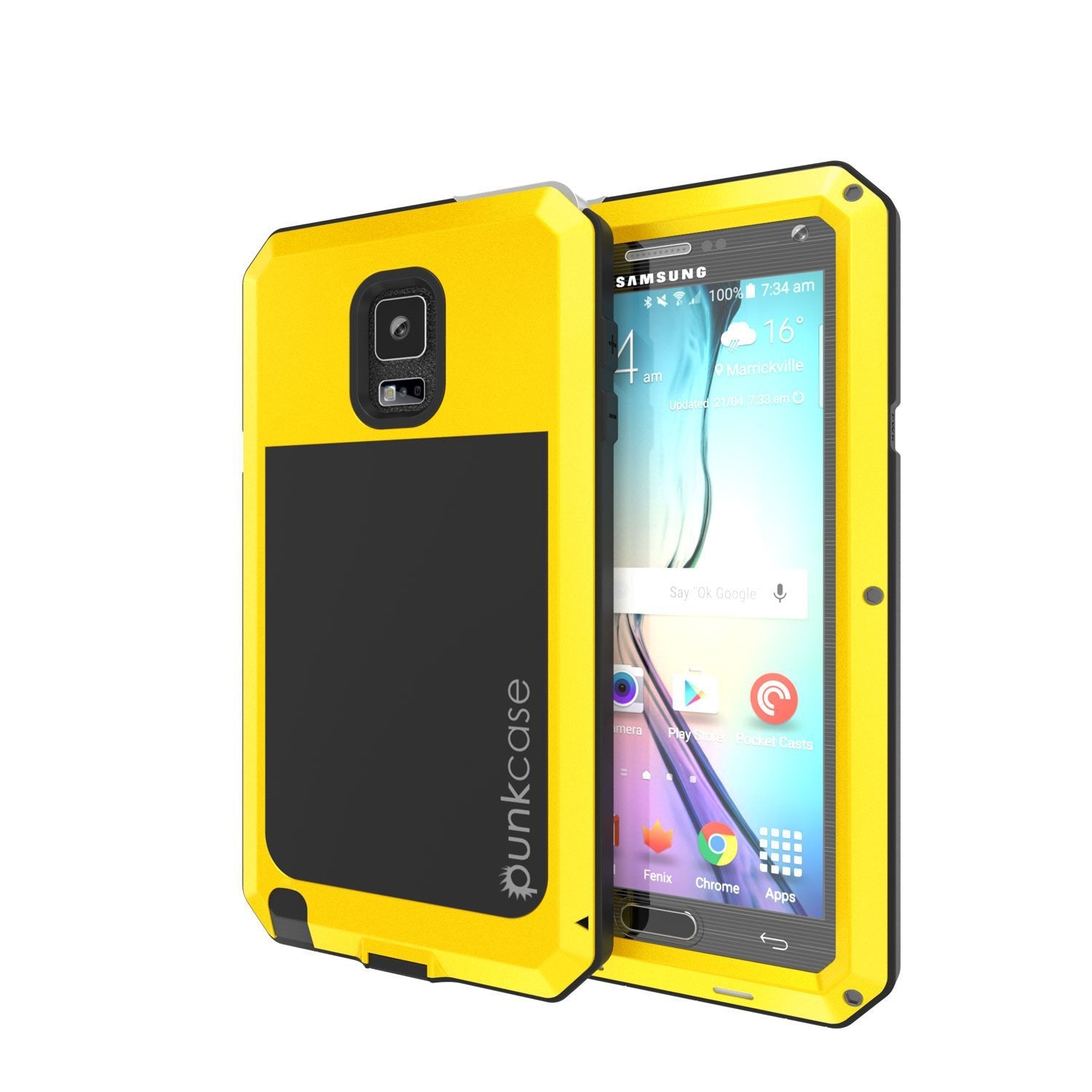 Capa Note 4, Série METÁLICA Punkcase® NEON c/ VIDRO TEMPERADO | Moldura de Alumínio