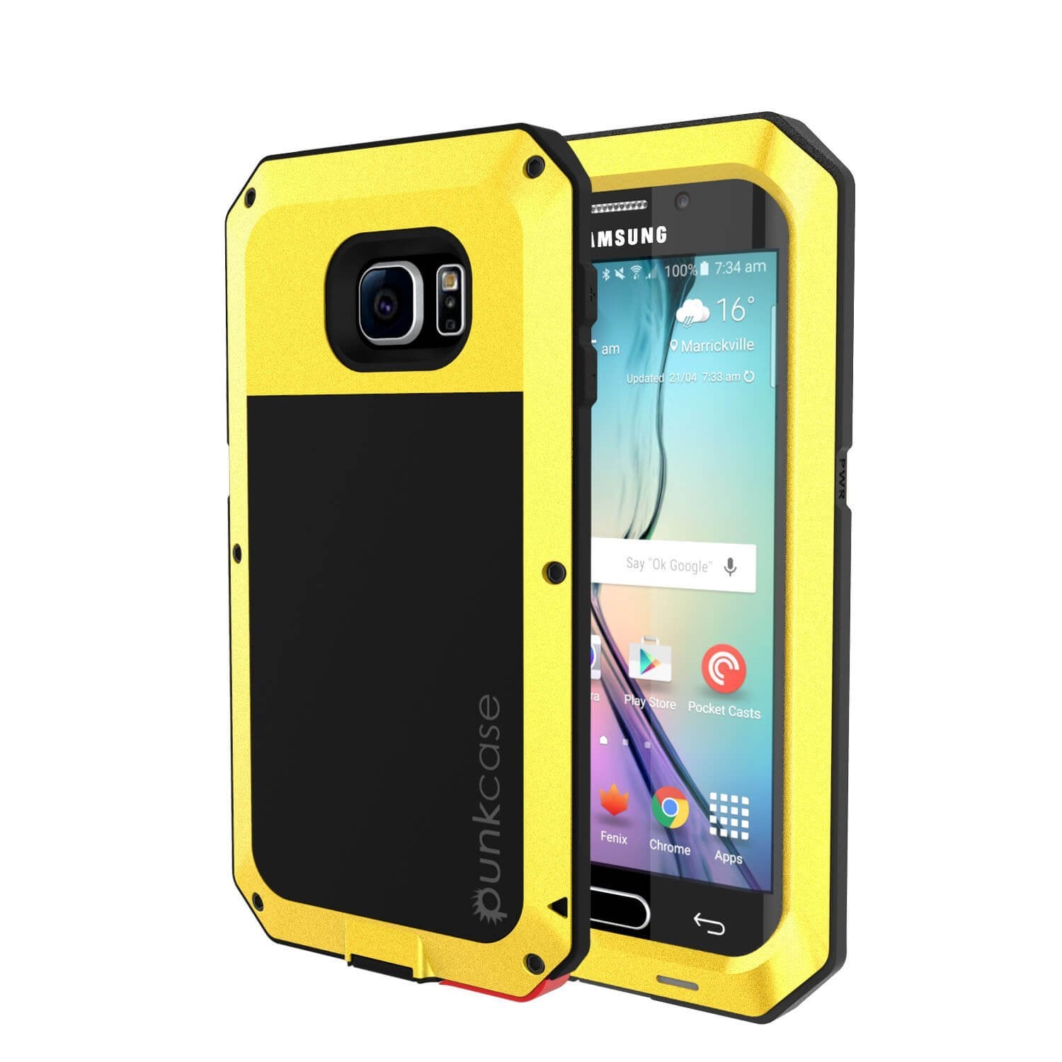 Capa Galaxy S6 EDGE+ Plus, Capa metálica PUNKcase Neon à prova de choque Slim Armor em metal