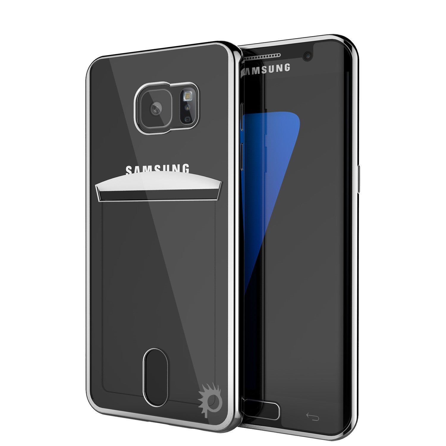 Capa Galaxy S7 EDGE, Série Prateada PUNKCASE® LUCID | Slot para Cartão | Protetor de Tela SHIELD | Ajuste Ultra