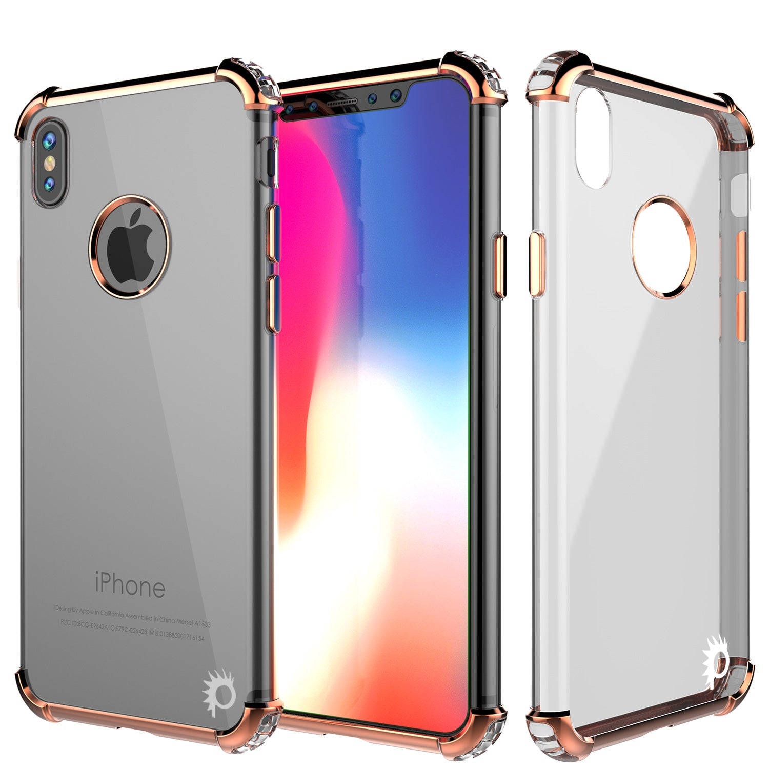 Capa para iPhone X, Punkcase [SÉRIE BLAZE] Capa Protetora com Protetor de Tela PunkShield [Prova de Choque] [Ajuste Slim] para Apple iPhone 10 [Rosegold]