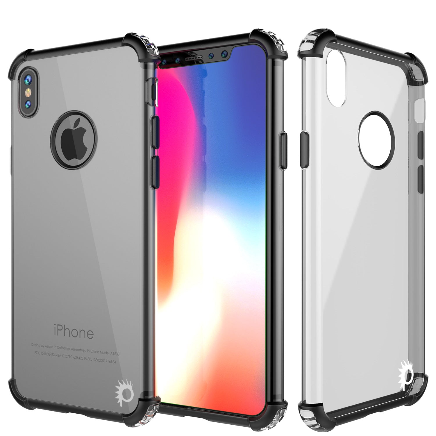 Capa do iPhone X, Punkcase [SÉRIE BLAZE] Capa Protetora com Protetor de Tela PunkShield [À Prova de Choque] [Ajuste Fino] para iPhone 10 da Apple [Preto]