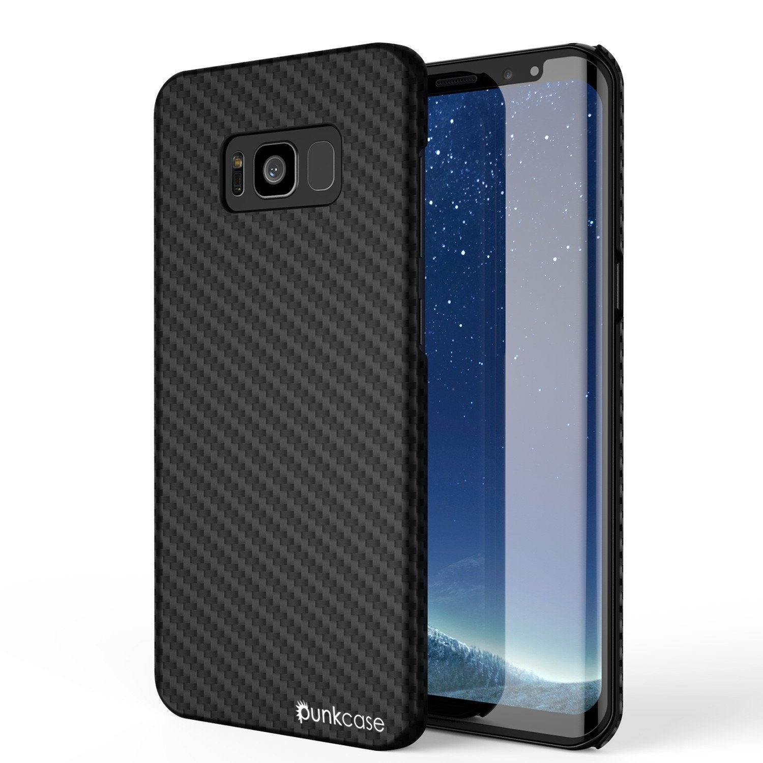 Capa Galaxy S8 Plus, PunkCase CarbonShield, Jet Black