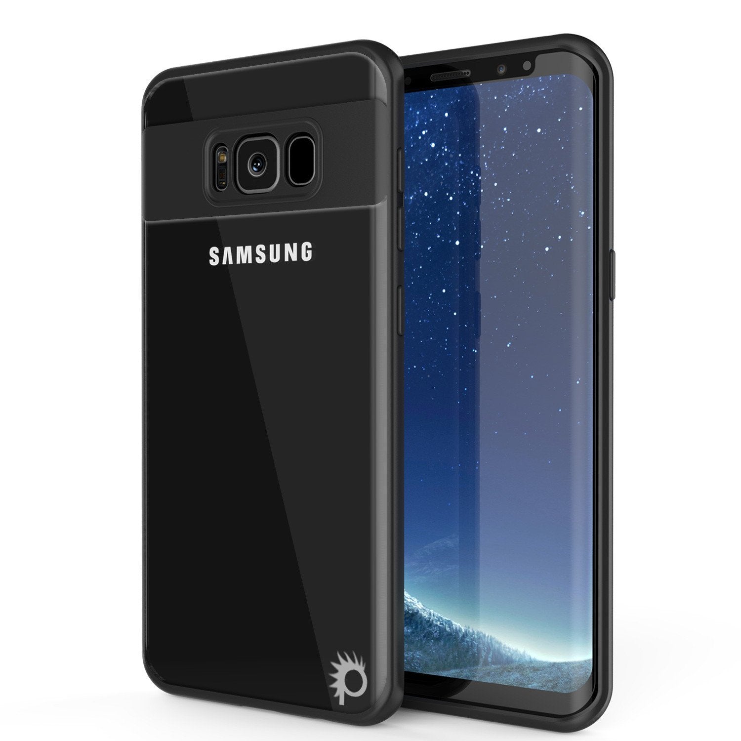 Capa Galaxy S8 Plus, Punkcase [Série MÁSCARA] [PRETO] Capa Híbrida de Corpo Inteiro de Dupla Camada de TPU com Protetor de Tela PUNKSHIELD Protetor.