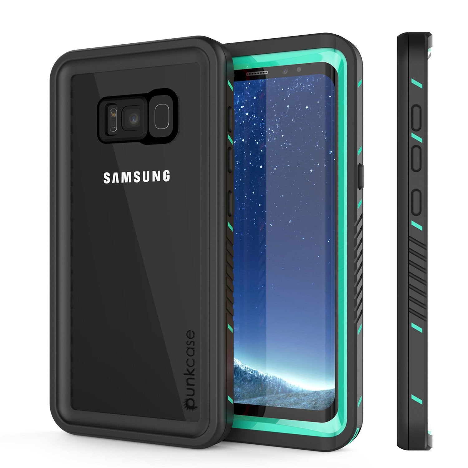 Capa à prova d'água para Galaxy S8, Punkcase [Série Extreme] [Ajuste Slim] [Certificado IP68] [À Prova de Choque] [À Prova de Neve] [À Prova de Poeria] Capa de Armadura com Protetor de Tela Embutido para Samsung Galaxy S8 [Azul-Teal]