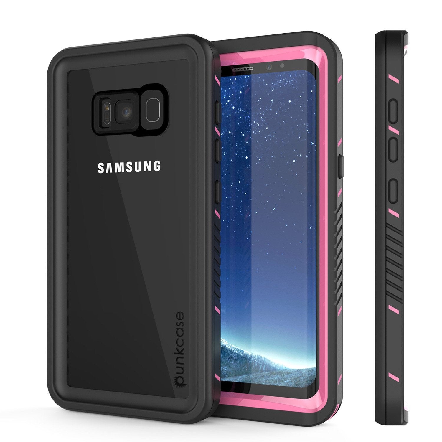 Capa à Prova d'Água para Galaxy S8, Punkcase [Série Extreme] [Ajuste Slim] [Certificado IP68] [Prova de Choque] [À Prova de Neve] [À Prova de Poeira] Capa de Armadura com Protetor de Tela Embutido para Samsung Galaxy S8 [Rosa]