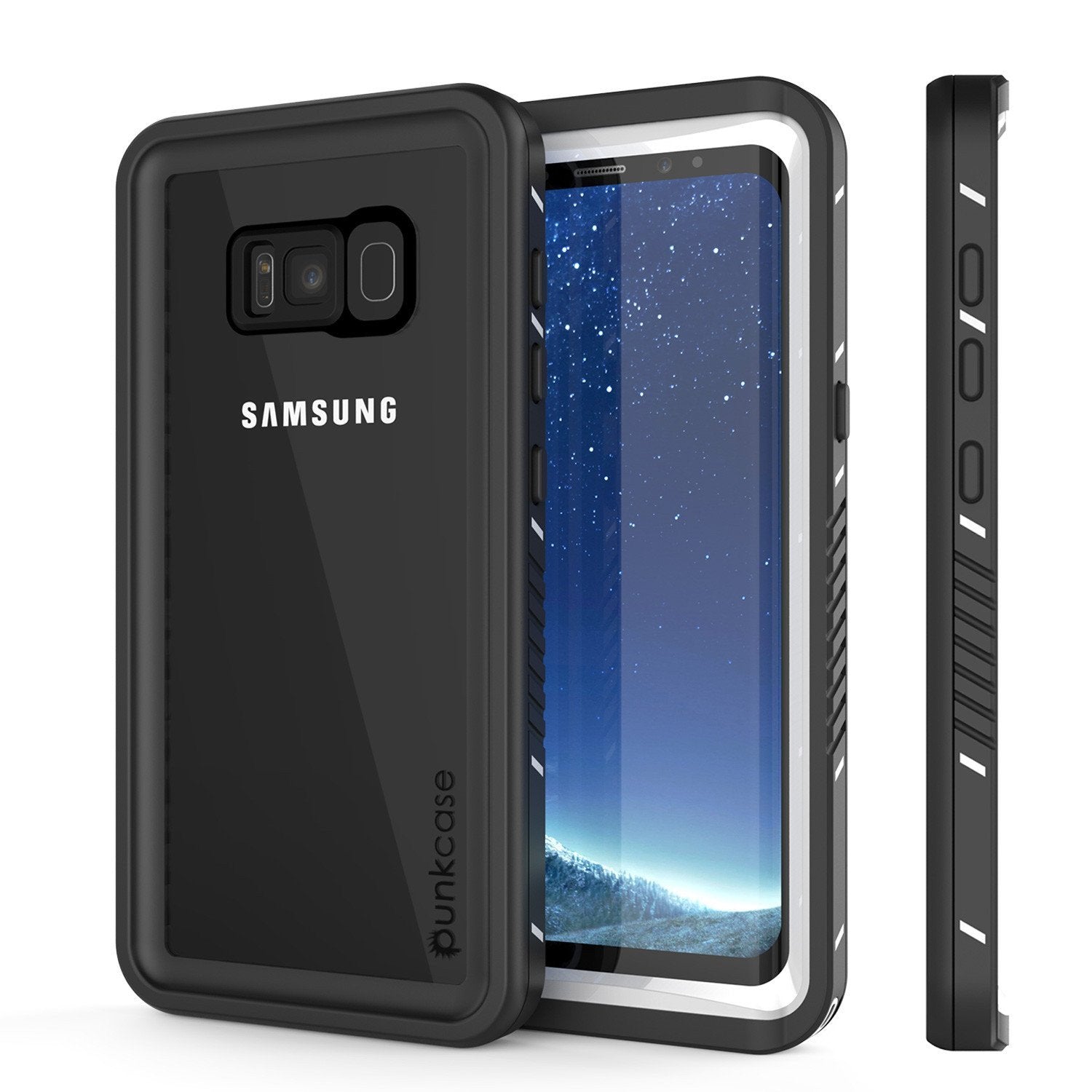 Capa à prova d'água Galaxy S8, Punkcase [Série Extrema] [Ajuste Slim] [Certificado IP68] [Prova de Choque] [Prova de Neve] [Prova de Poeira] Cobertura de Armadura [Branco]