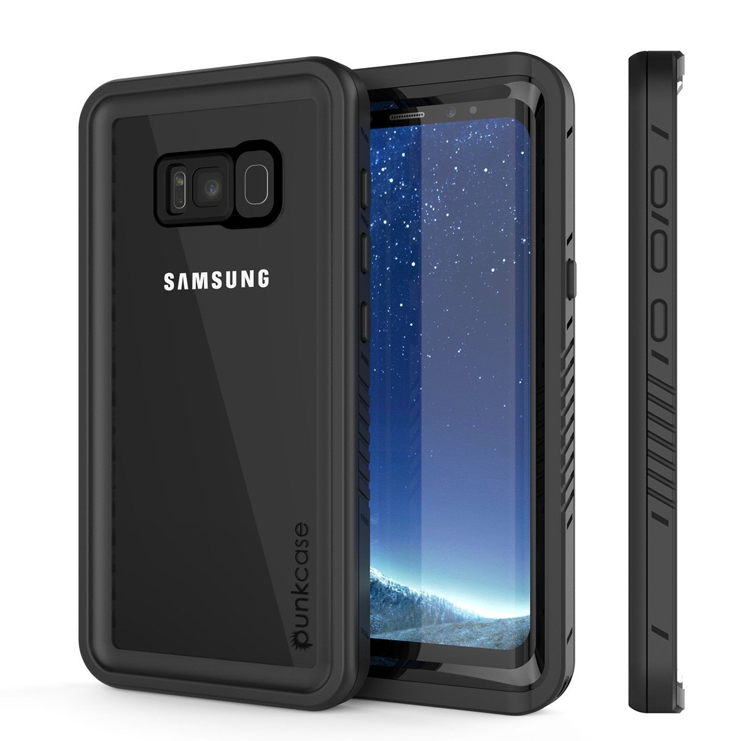 Capa à Prova d'Água para Galaxy S8 Plus, Punkcase [Série Extrema] [Ajuste Fino] [Certificado IP68] [À Prova de Choque] [À Prova de Neve] [À Prova de Pó] Cobertura de Armadura [Preto]