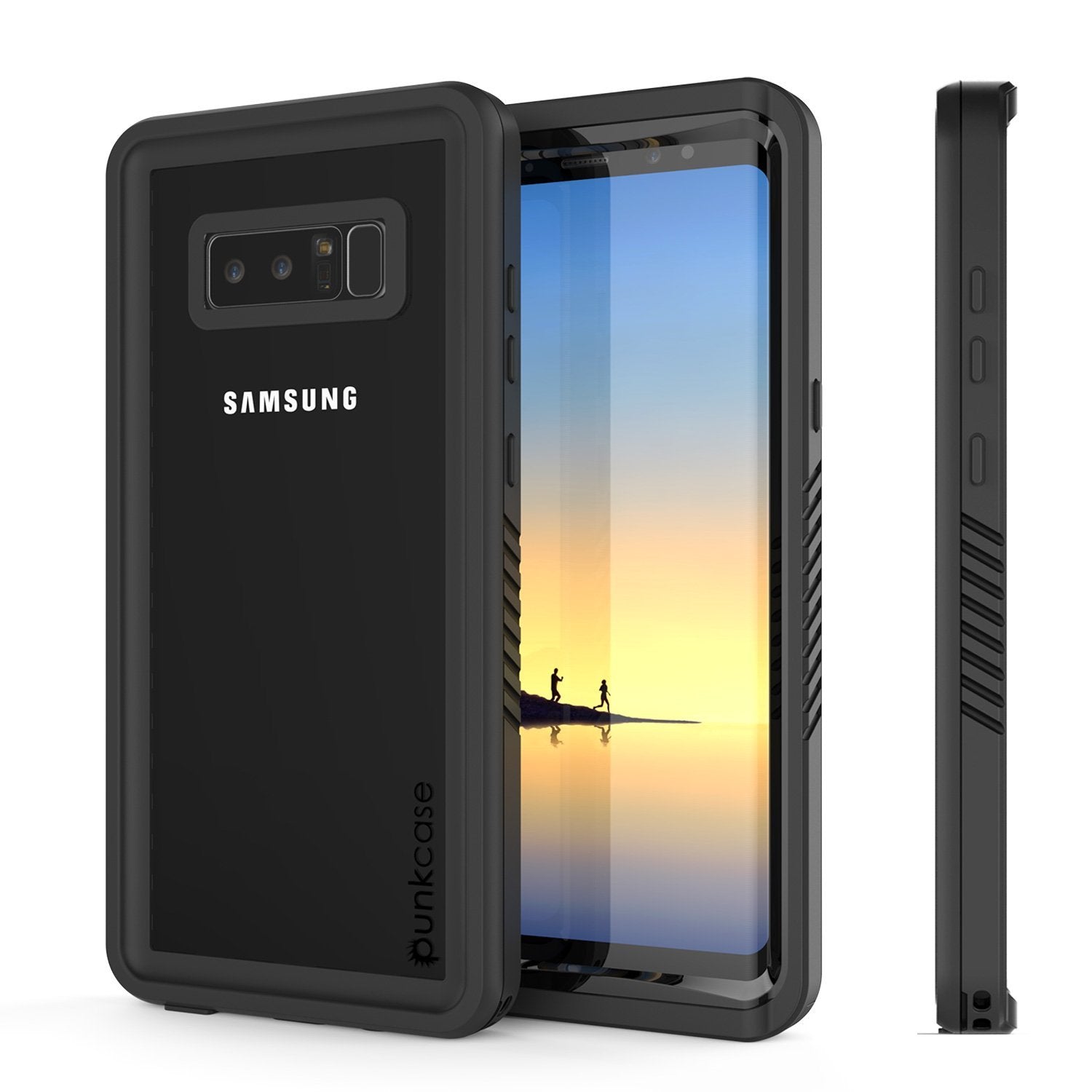 Capa Galaxy Note 8, Punkcase [Série Extrema] [Ajuste Slim] [Certificado IP68] [À Prova de Choque] Capa de Armadura com Protetor de Tela Integrado [Transparente]