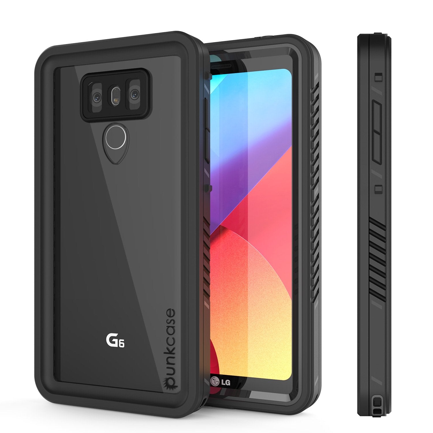 Capa à prova d'água LG G6, Punkcase [Série Extrema] [Ajuste Slim] [Certificado IP68] Protetor de Tela Embutido [PRETO]