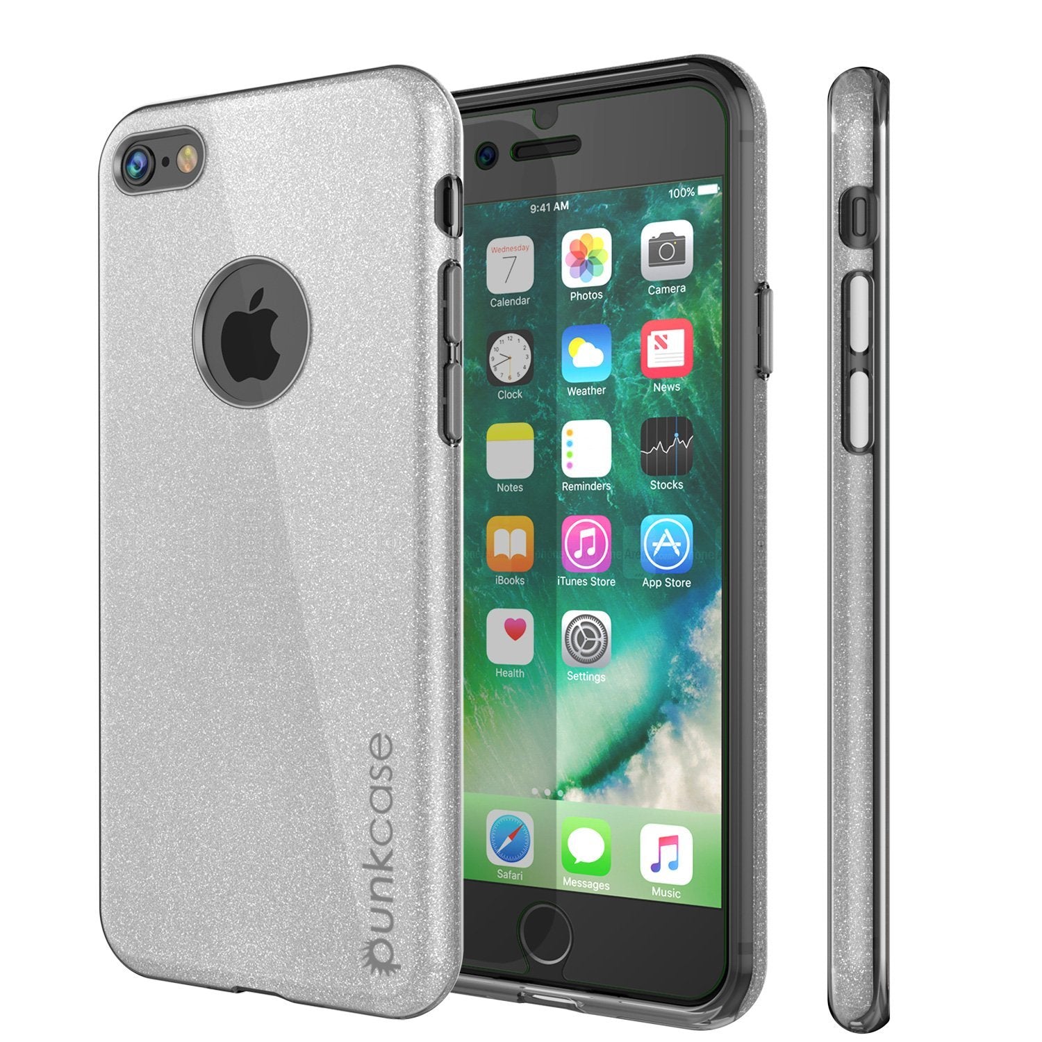 Capa para iPhone SE (4,7"), Série Punkcase Galactic 2.0 Capa Protetora Ultra Fina de Armadura TPU [Prateada]