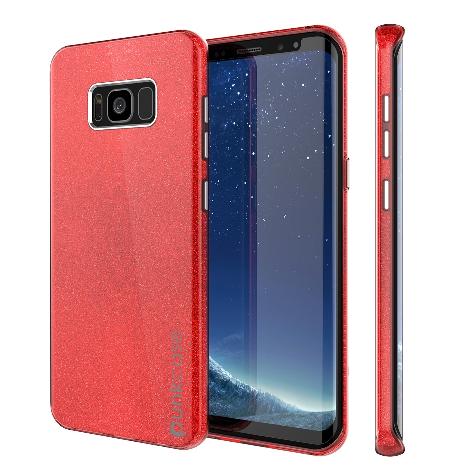 Capa Galaxy S8 Plus, Série Punkcase Galactic 2.0 Capa Protetora Ultra Fina de Armadura TPU [Vermelho]