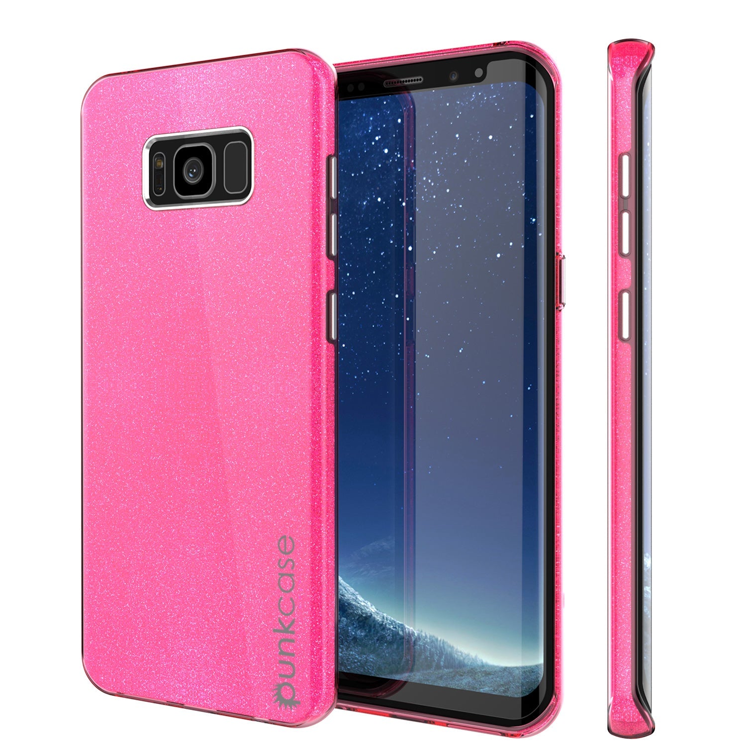 Capa Galaxy S8 Plus, Série Ultra Fina Protetora Punkcase Galactic 2.0 Capa de Armadura TPU [Rosa]