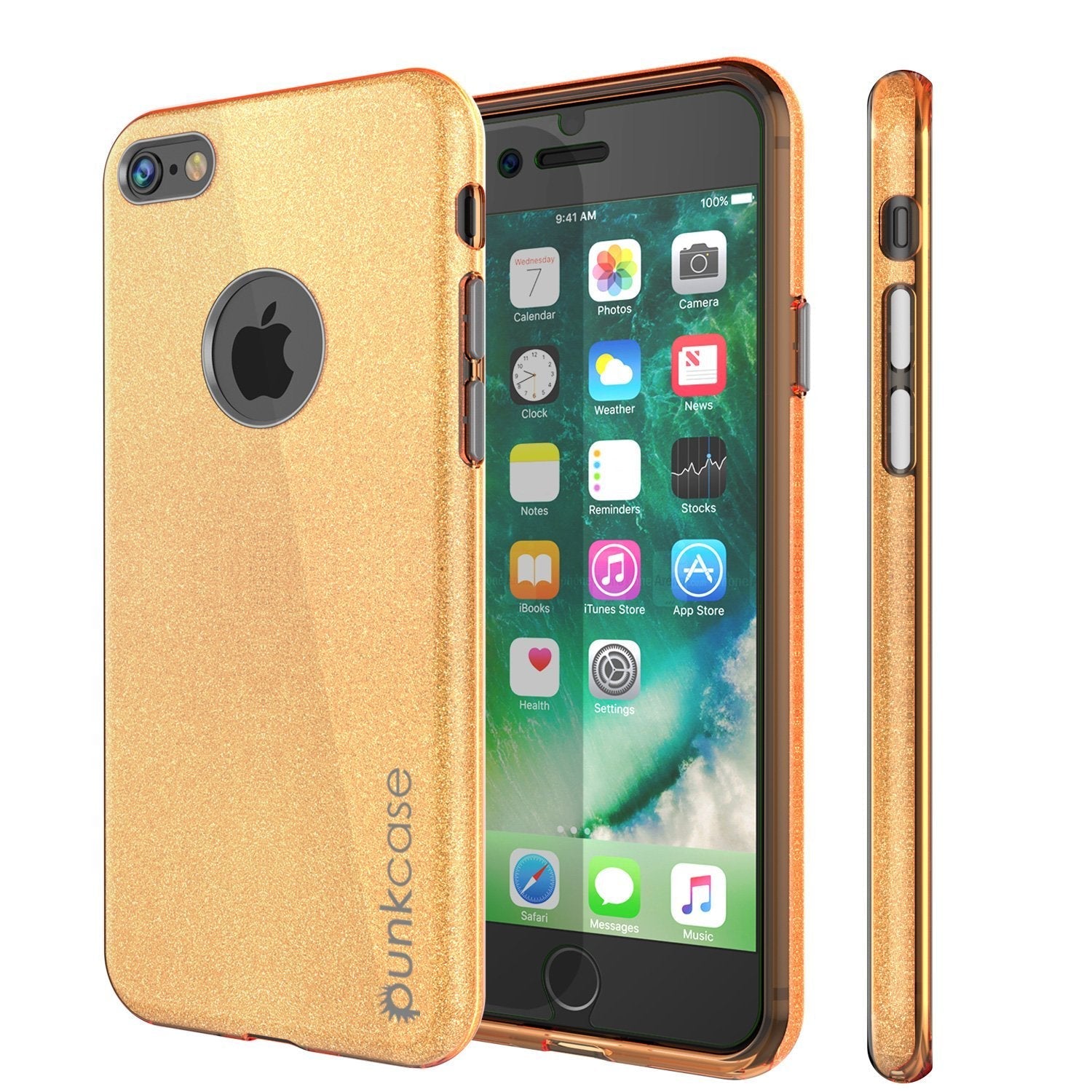 Capa iPhone SE (4.7"), Série Punkcase Galactic 2.0 Capa Protetora Ultra Fina de TPU [Ouro]