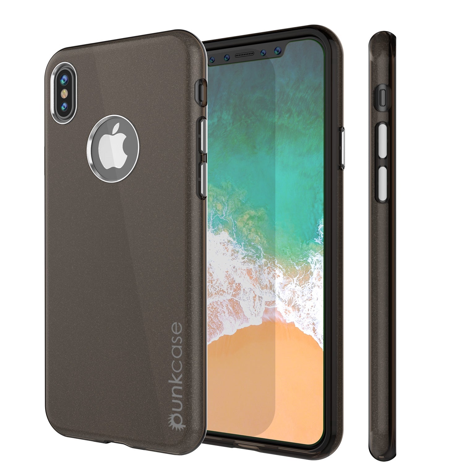 Capa iPhone X, Punkcase Galactic 2.0 Series Ultra Slim com Protetor de Tela de Vidro Temperado | [Preto/Cinza]