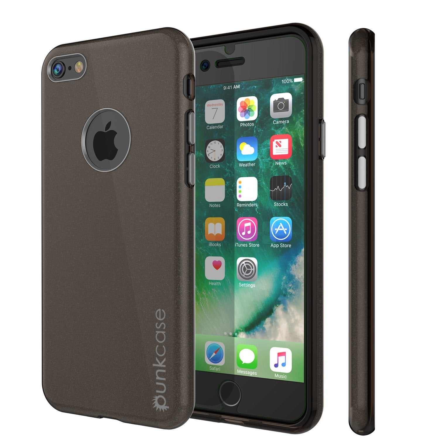 Capa para iPhone SE (4,7"), da série Punkcase Galactic 2.0, Ultrafina e Protetora, em TPU [Preto/Cinza]