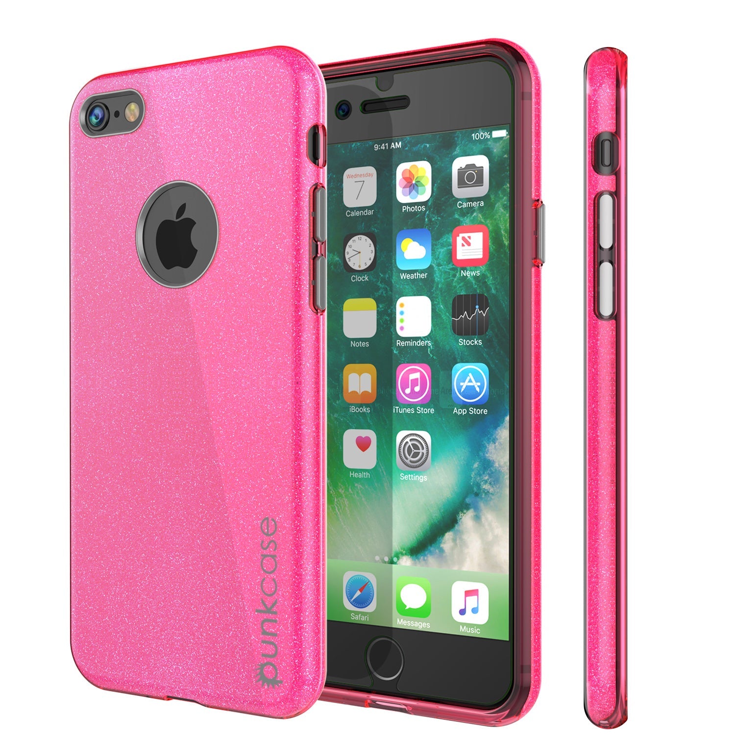 Capa para iPhone 8, Punkcase Galactic 2.0 Série Ultra Slim Capa protetora de armadura TPU [Rosa]