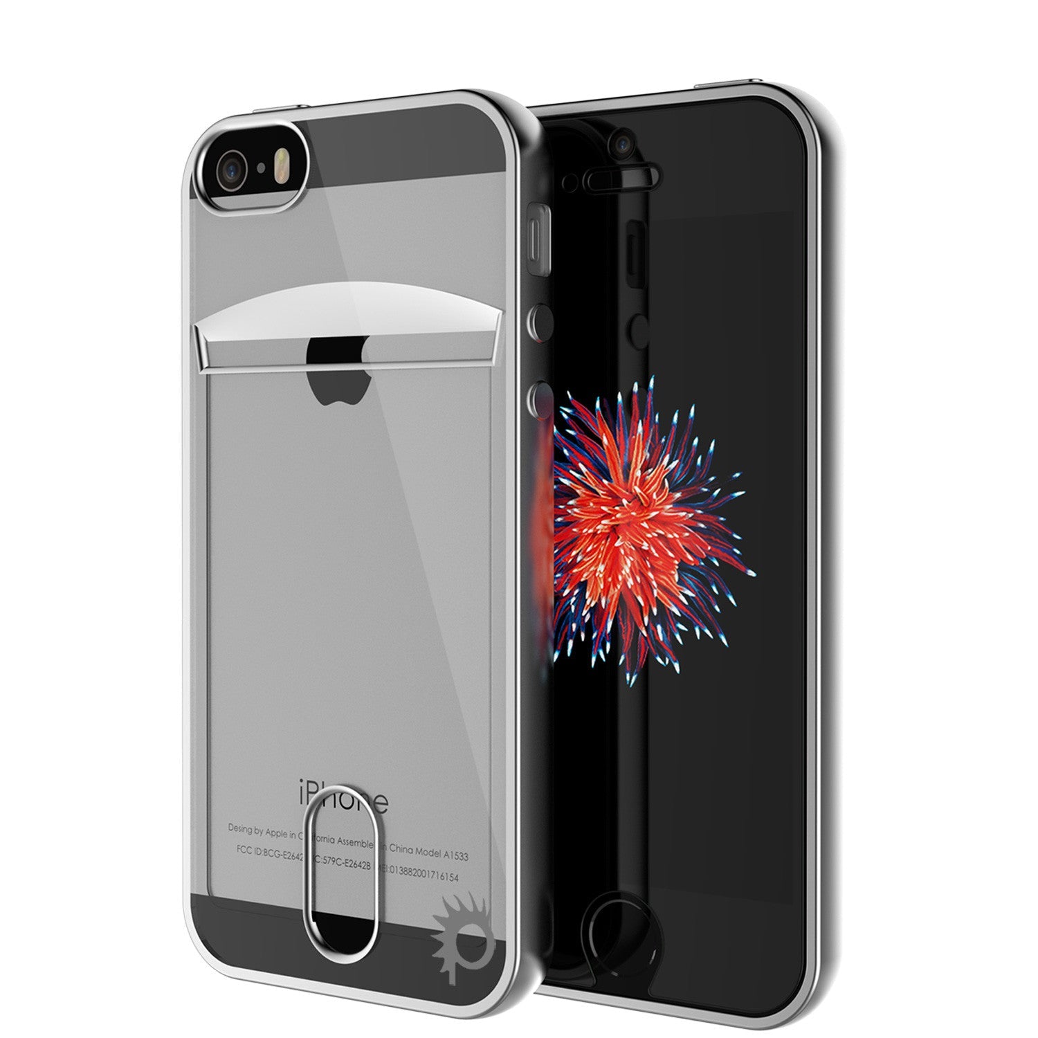 iPhone SE/5S/5 Case, PUNKCASE® LUCID Silver Series | Card Slot | SHIELD Screen Protector | Ultra fit (Color in image: Rose Gold)