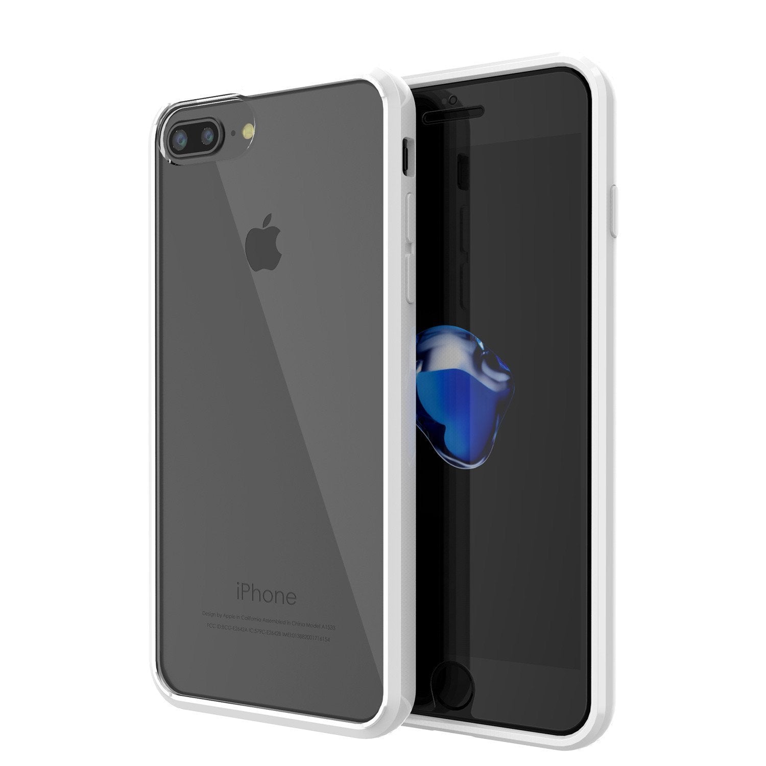 Capinha de Armadura Apple iPhone 8 Punkcase Série Lucid-2.0 de Encaixe Compacto [Branco]