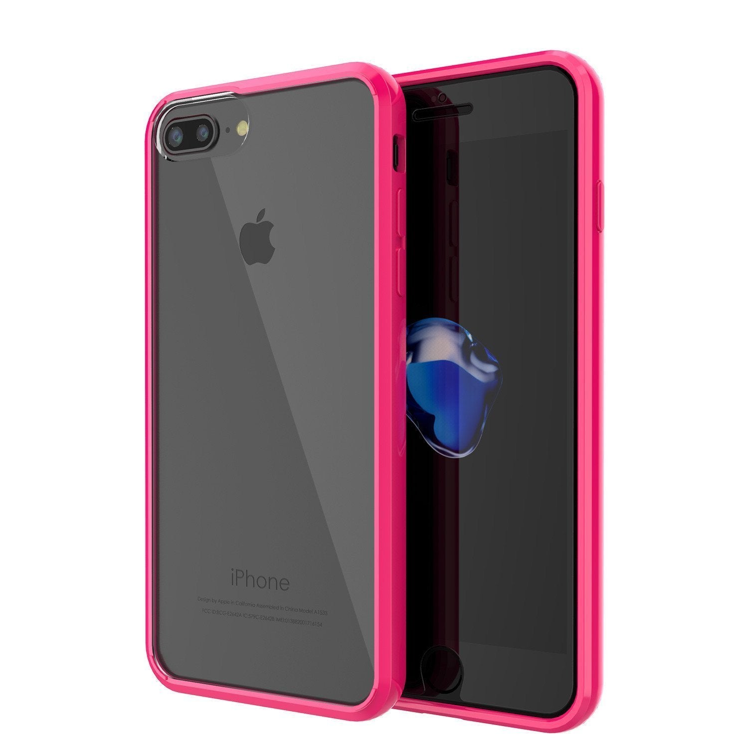 Capa iPhone 8+ Plus Punkcase® LUCID 2.0 Série Rosa com Protetor de Tela PUNK SHIELD | Ajuste Ultra