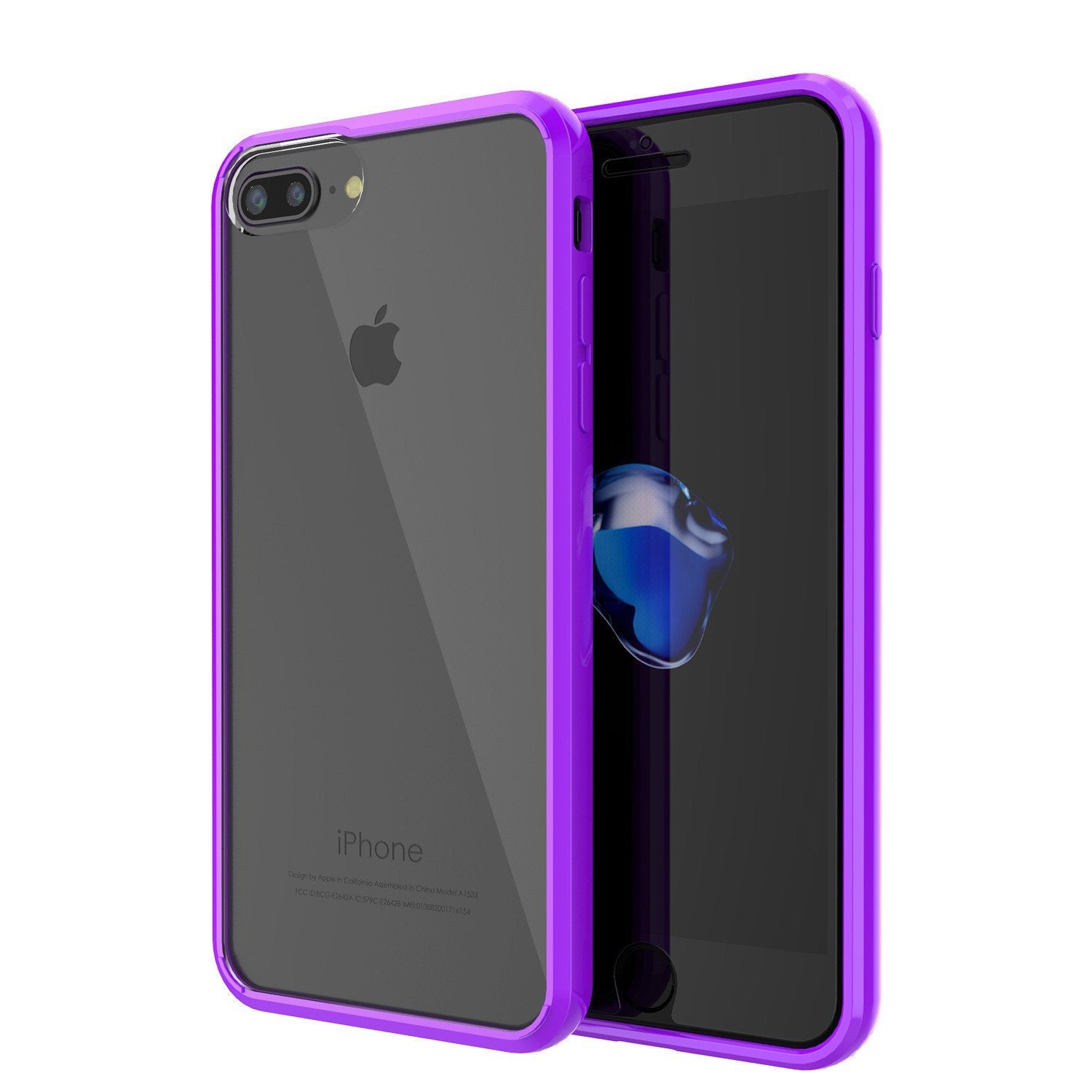 Capa iPhone 7+ Plus Punkcase® LUCID 2.0 da Série Roxa com Protetor de Tela PUNK SHIELD | Ajuste Ultra