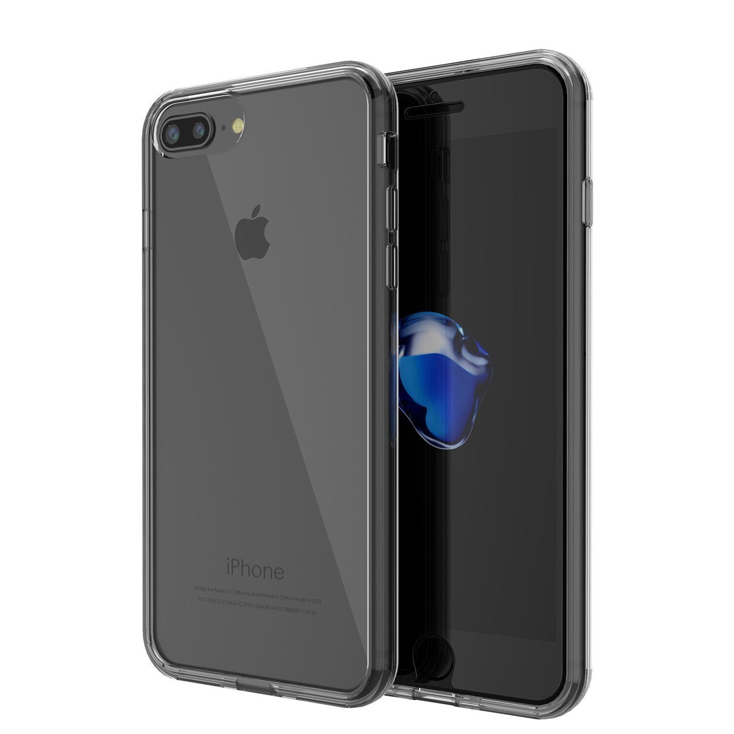 Capinha de Armadura Apple iPhone 8 Punkcase Série Lucid-2.0 de Encaixe Compacto [Cristal Preto]