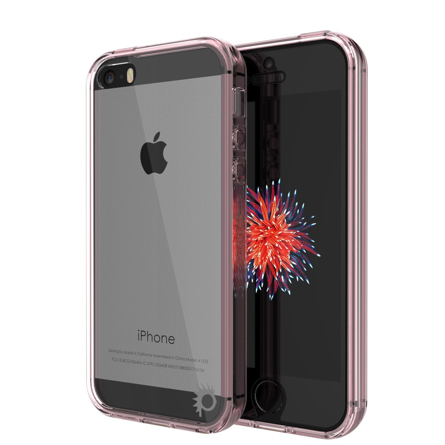 Capa iPhone SE/5S/5 Punkcase® LUCID 2.0 Série Cristal Rosa c/ Protetor de Tela PUNK SHIELD | Ajuste Ultra