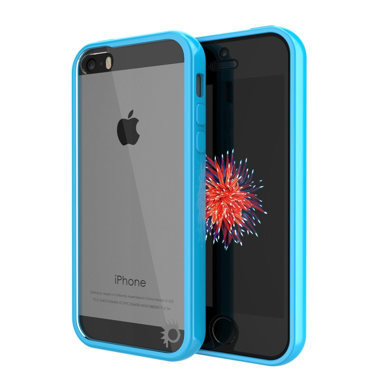 Capa para iPhone SE/5S/5 Punkcase® LUCID 2.0 série azul claro com Protetor de Tela PUNK SHIELD | Ajuste Ultra
