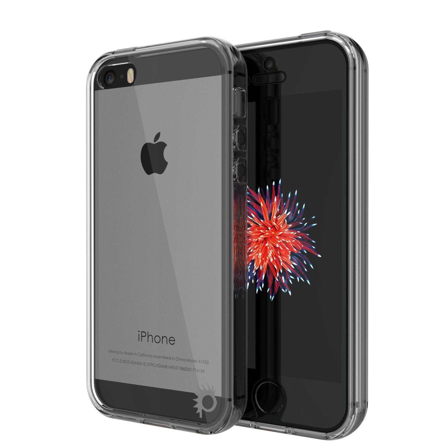 Capa iPhone SE/5S/5 Punkcase® LUCID 2.0 Crystal Black Series com Protetor de Tela PUNK SHIELD | Ajuste Ultra