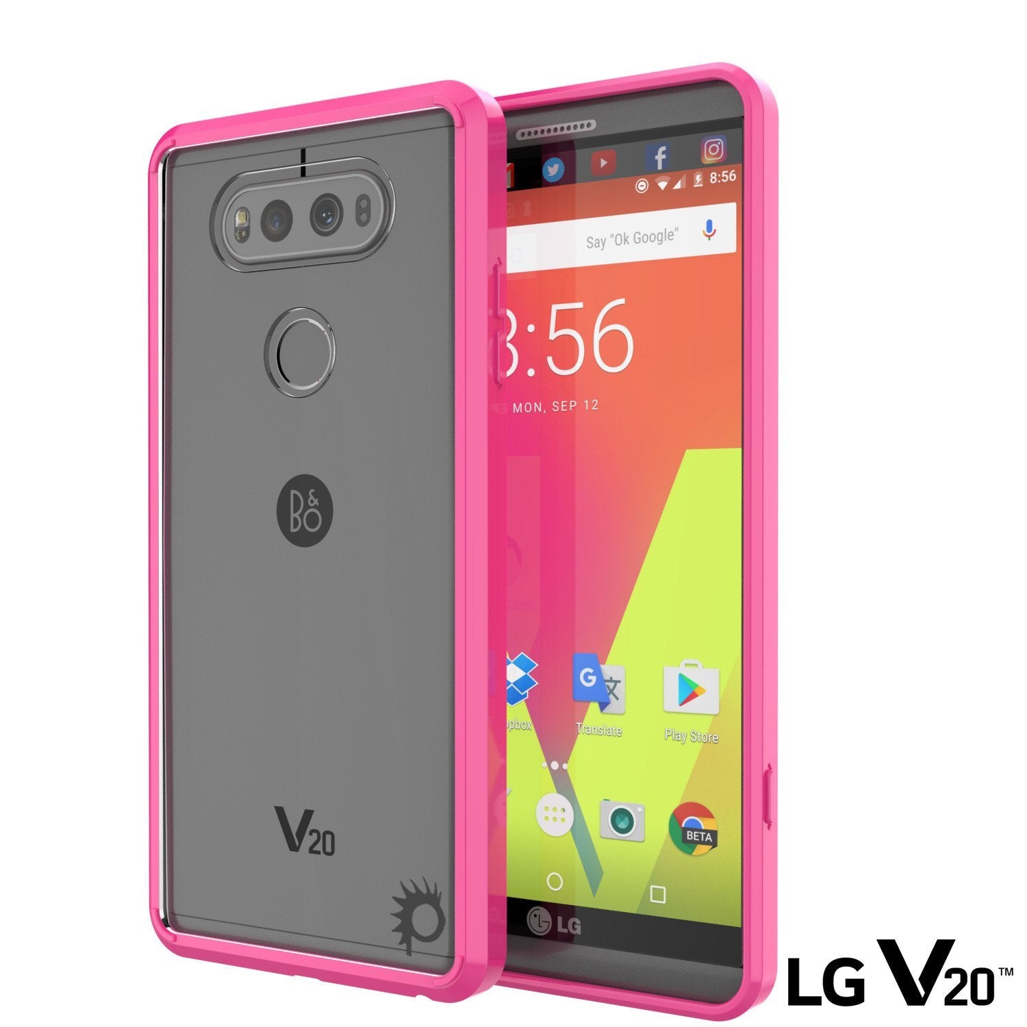 Capa LG V20 Punkcase® Série Rosa LUCID 2.0 com Protetor de Tela em Vidro PUNK SHIELD | Ultra Ajuste