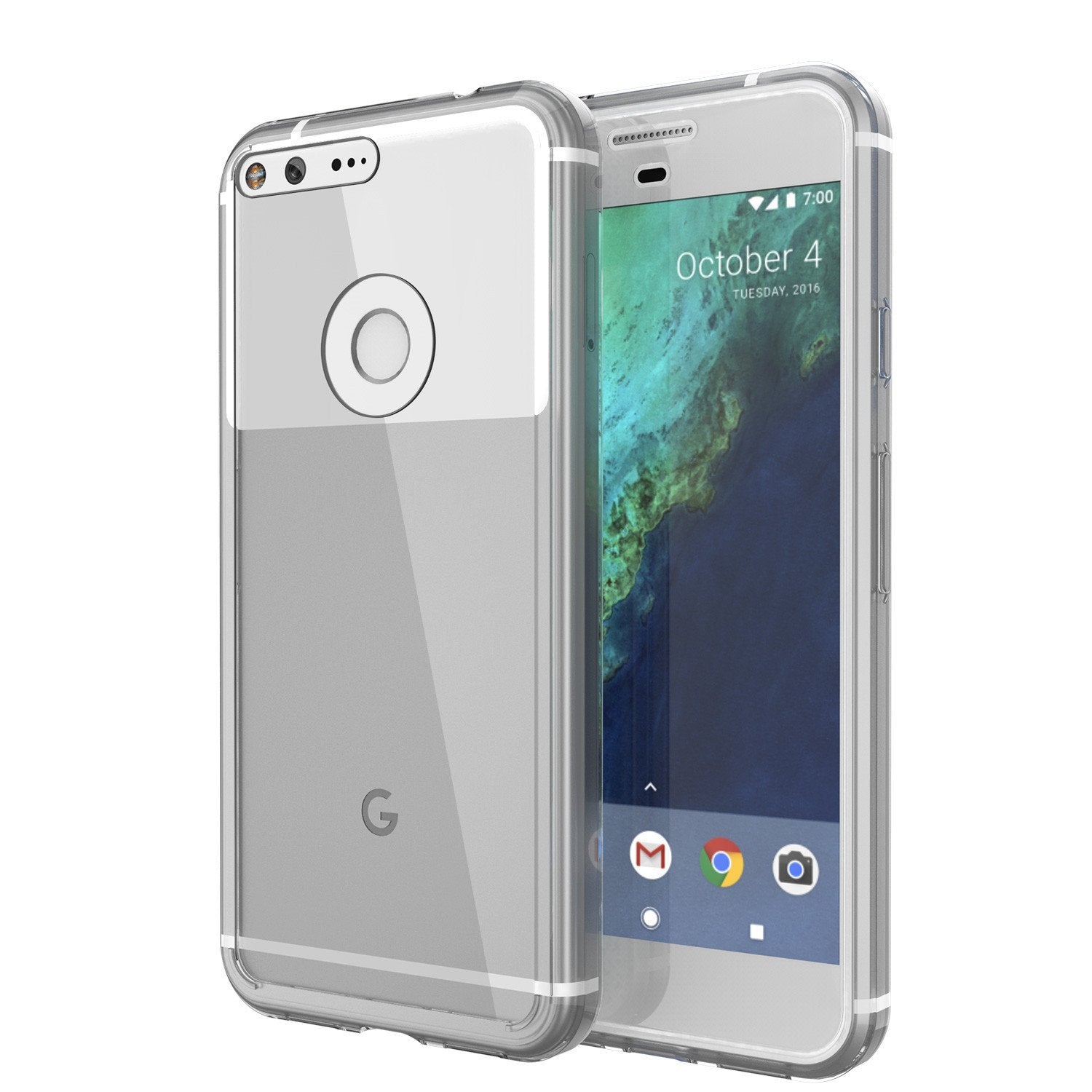 Capa Google Pixel XL Punkcase® LUCID 2.0 Série Clear com Protetor de Tela de Vidro PUNK SHIELD | Ajuste Ultra