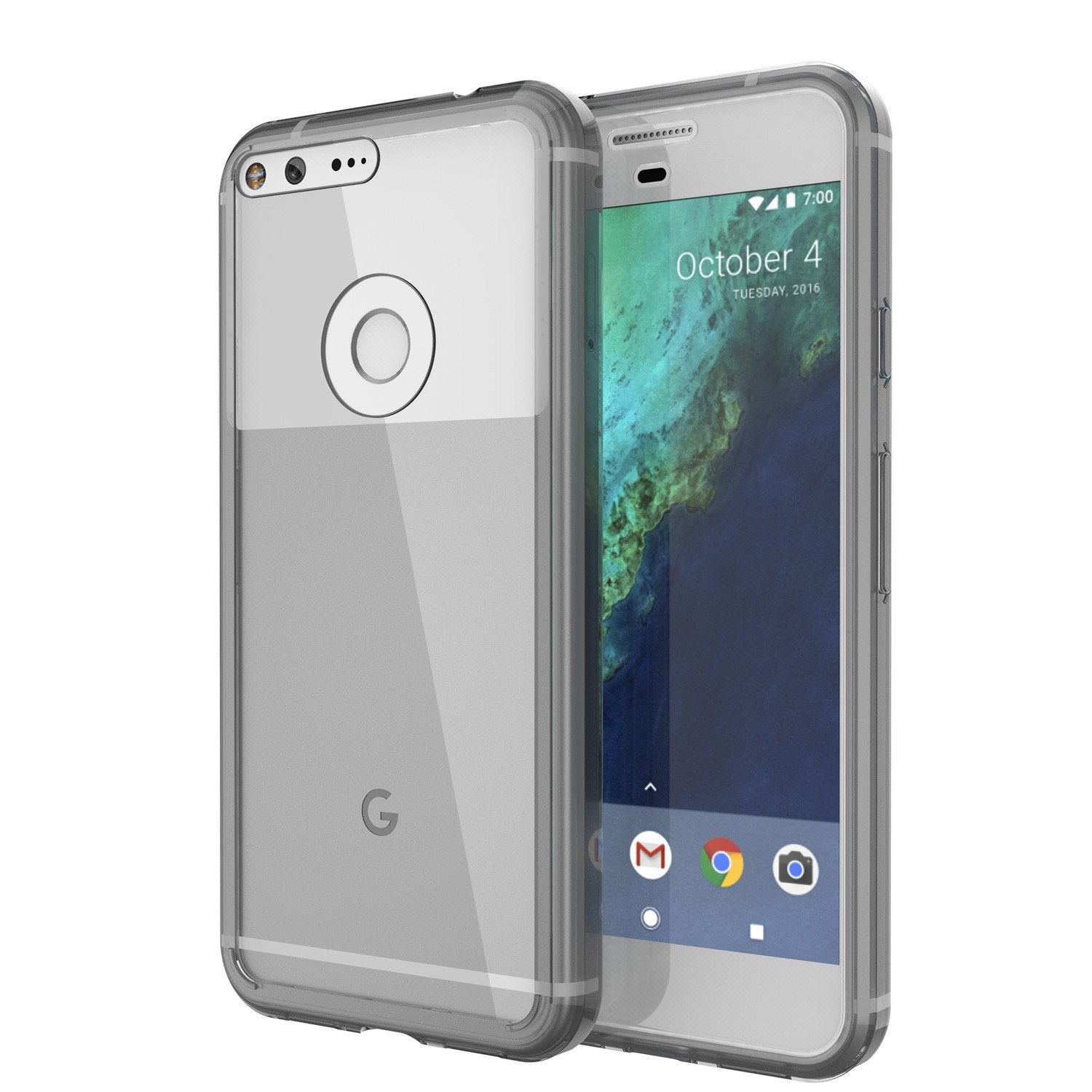 Capa Google Pixel Punkcase® LUCID 2.0 Série Crystal Black com Protetor de Tela de Vidro PUNK SHIELD | Ajuste Ultra