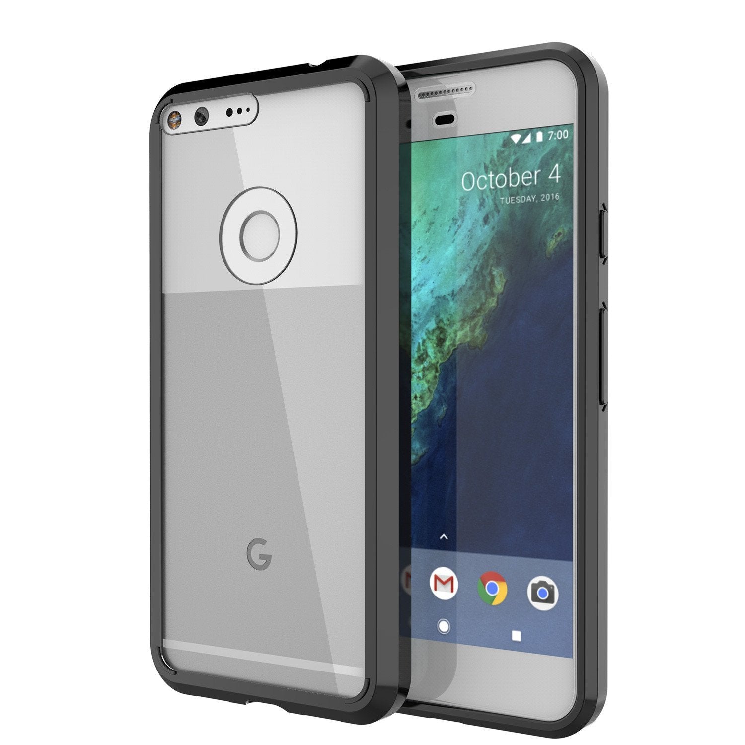 Capa Google Pixel Punkcase® LUCID 2.0 Série Preta c/ Protetor de Tela de Vidro PUNK SHIELD | Ultra Fit
