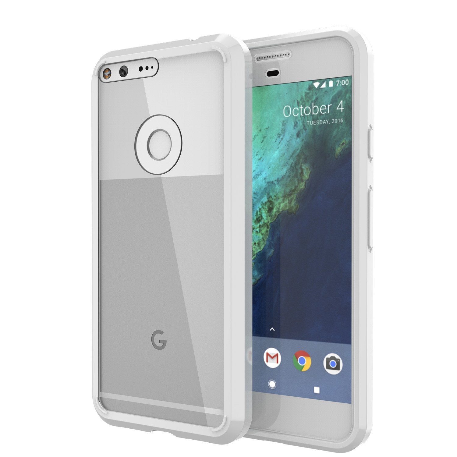 Capa Google Pixel Punkcase® LUCID 2.0 Série Branca c/ Protetor de Tela de Vidro PUNK SHIELD | Ajuste Ultra